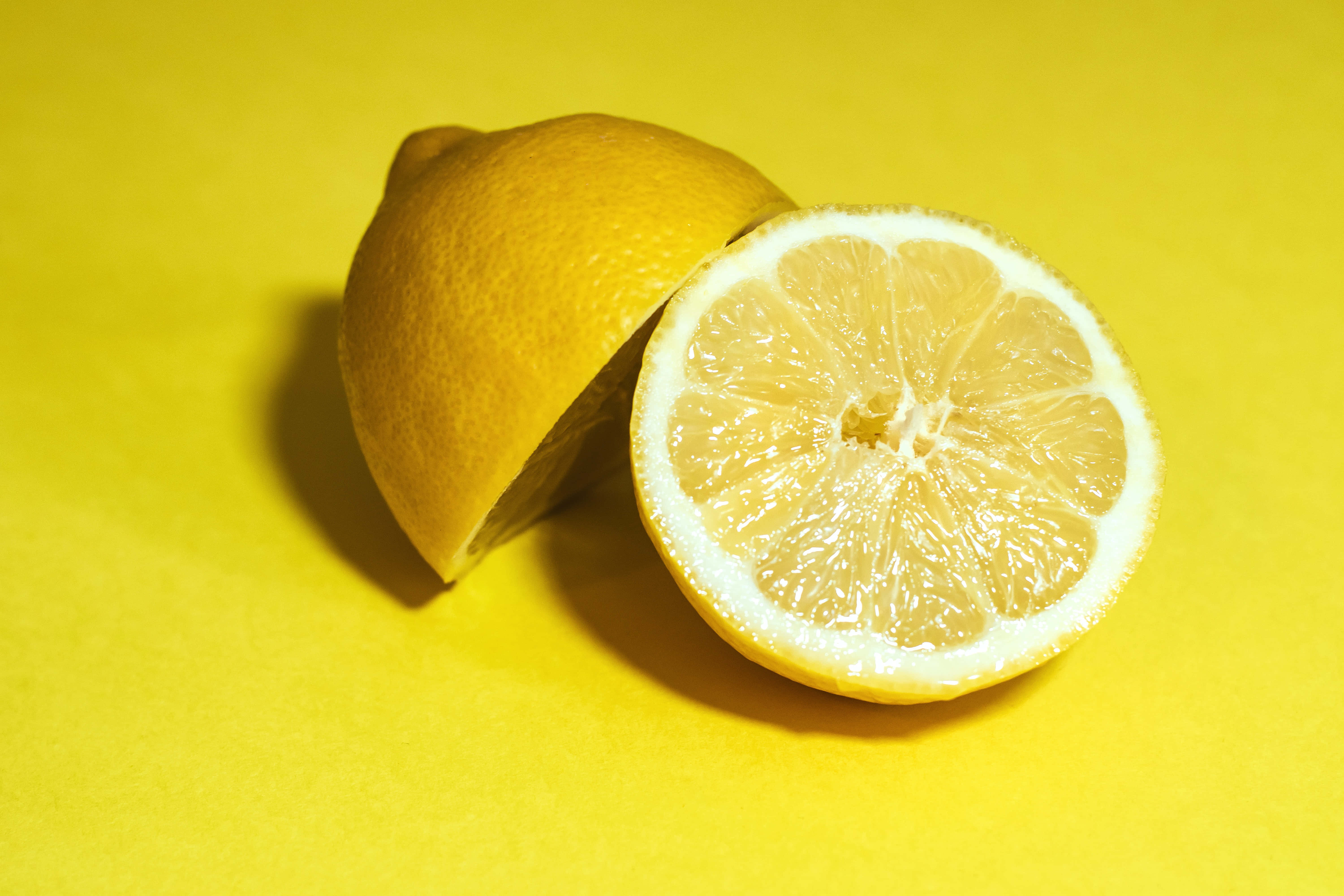 summer fruits, yellow lemon, juicy segments, 5K Desktop Wallpaper