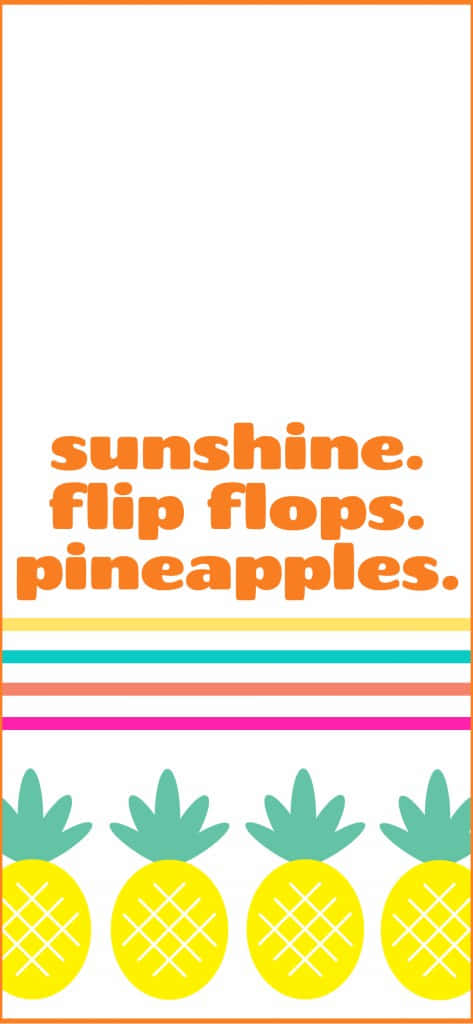sunshine, flip flops, pineapples, SD Phone Wallpaper