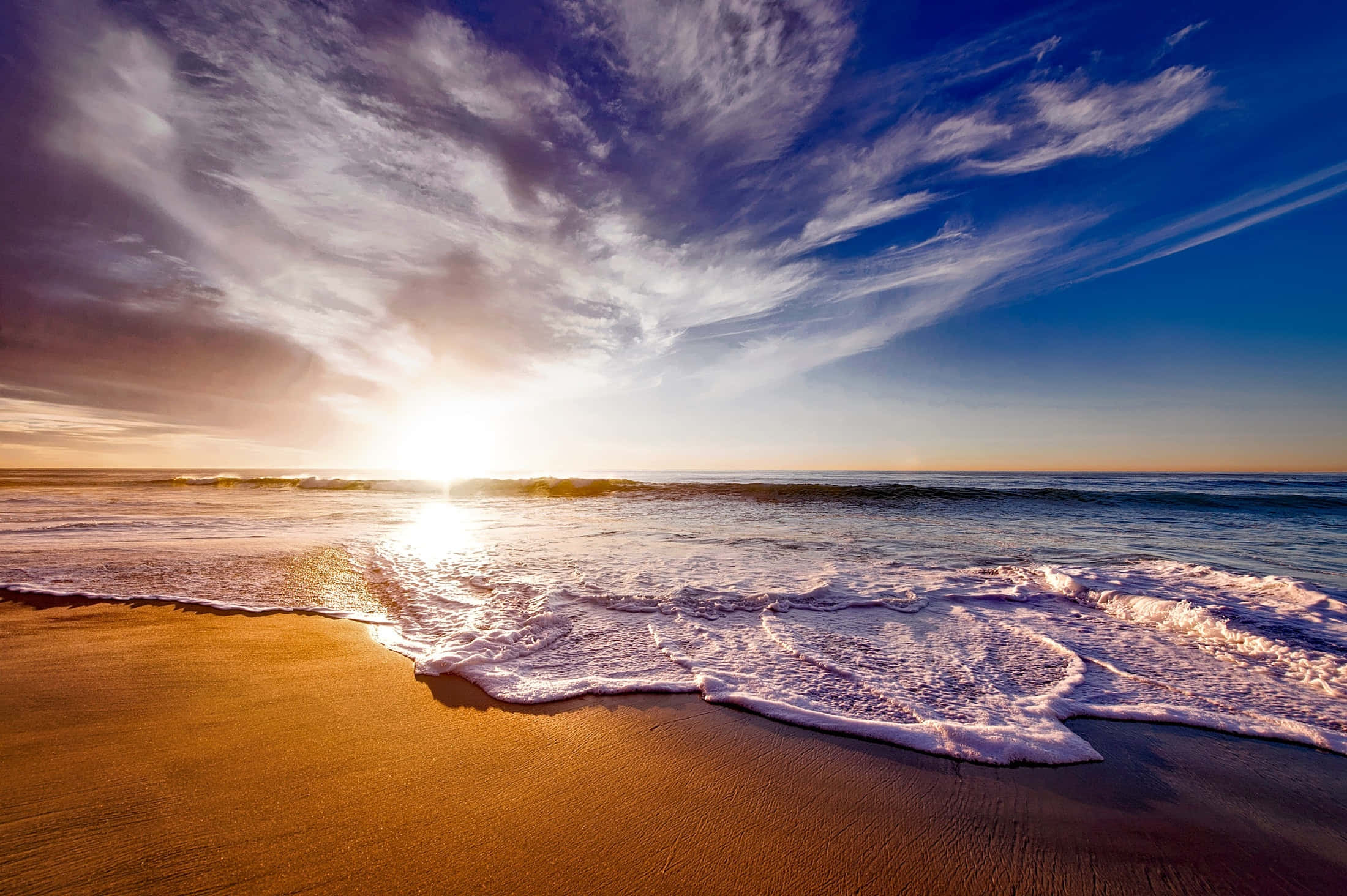 Summer Fun, beach, sunrise, Full HD Desktop Wallpaper