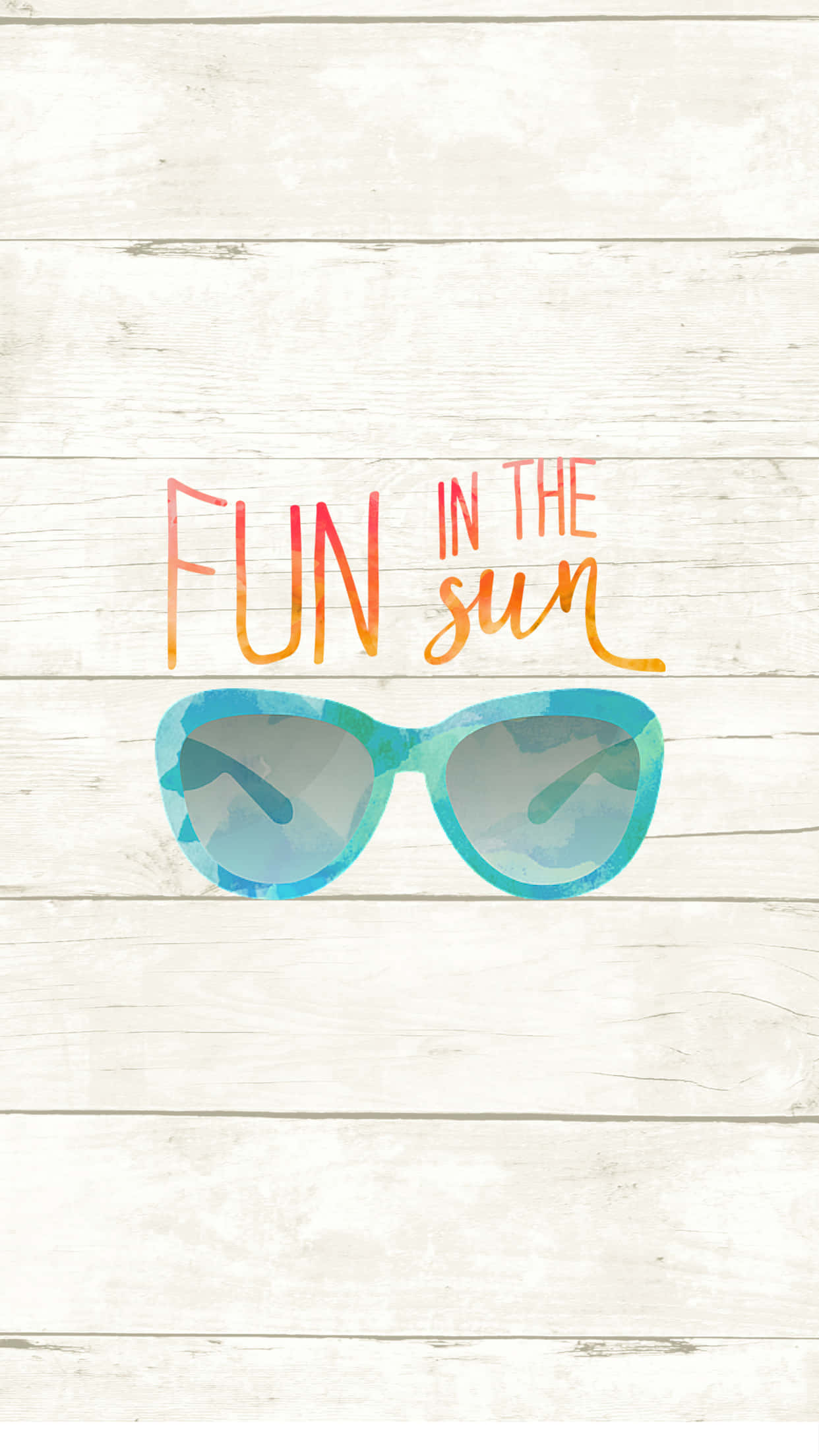 FUN IN THE sun, blue sunglasses, colorful text, Full HD Phone Wallpaper