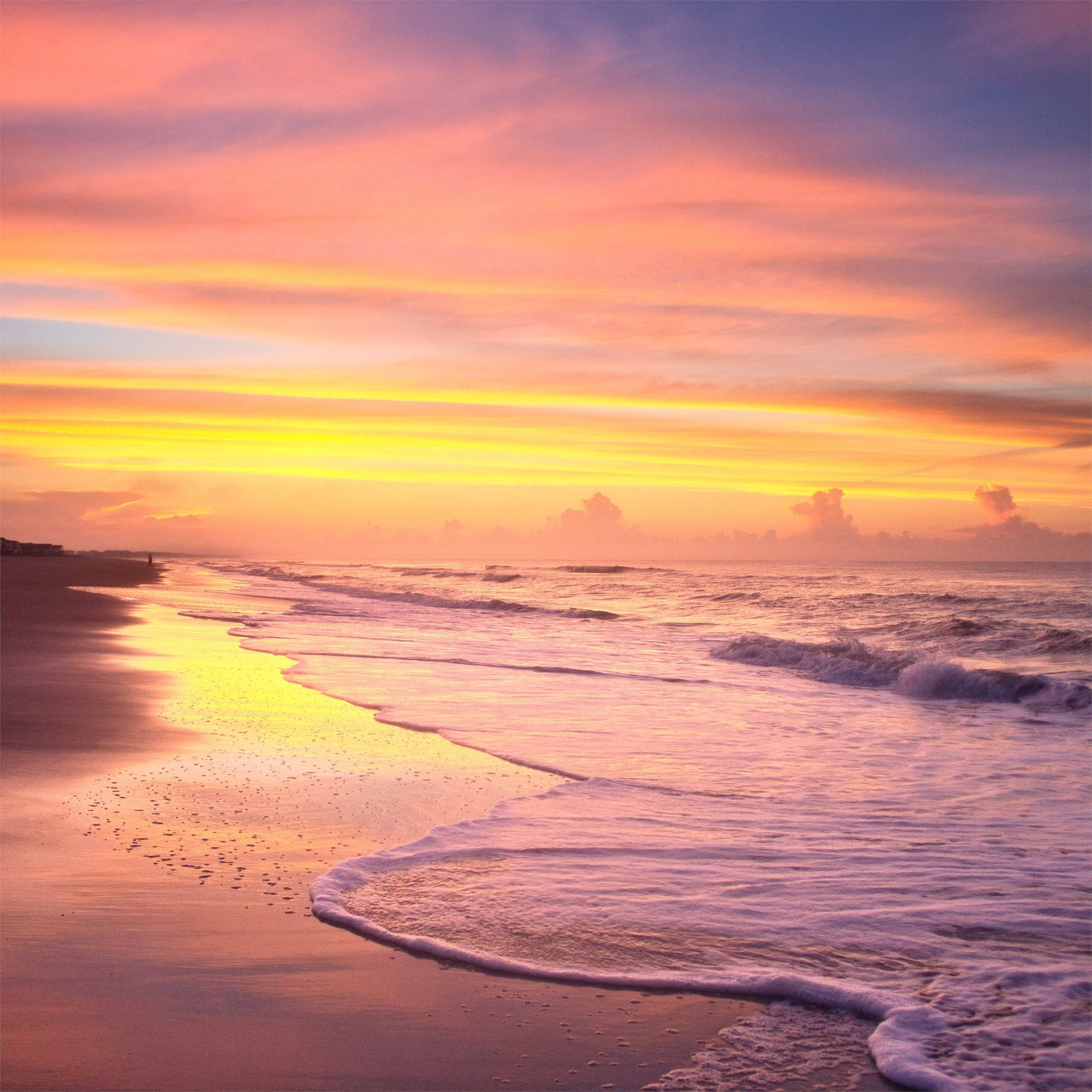 Summer iPad, sunset, ocean, 2K Desktop Wallpaper