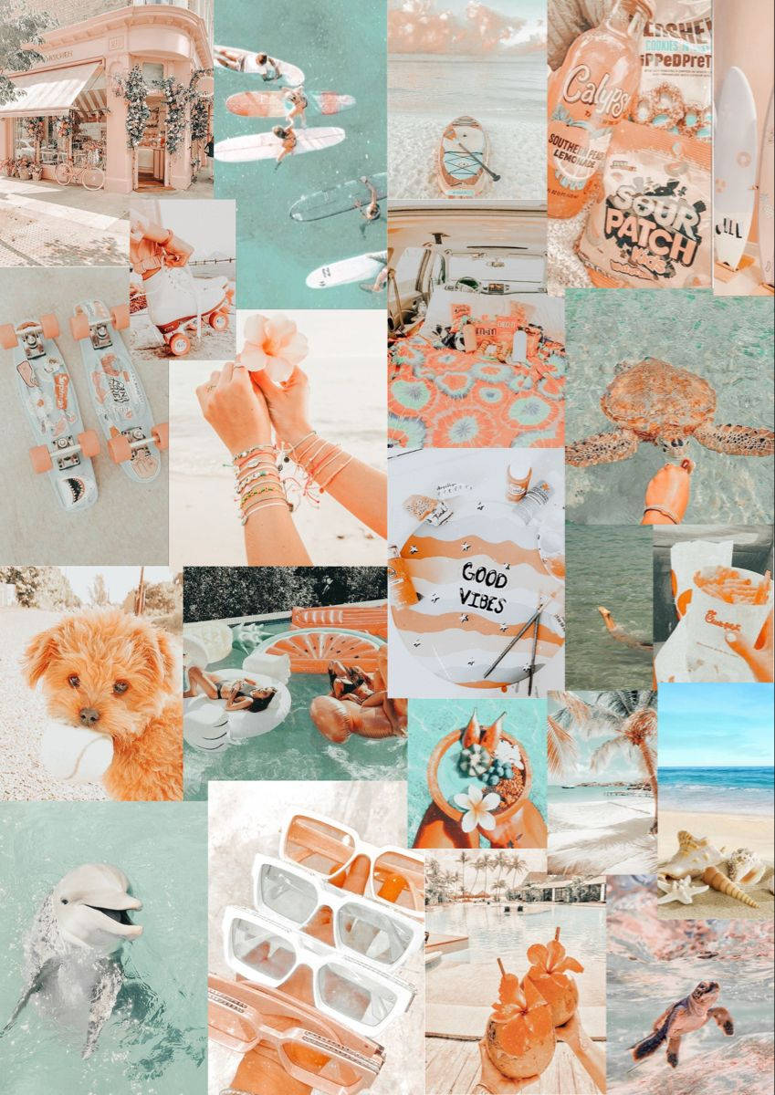 Summer iPad, pastel-toned, beach, SD Phone Wallpaper