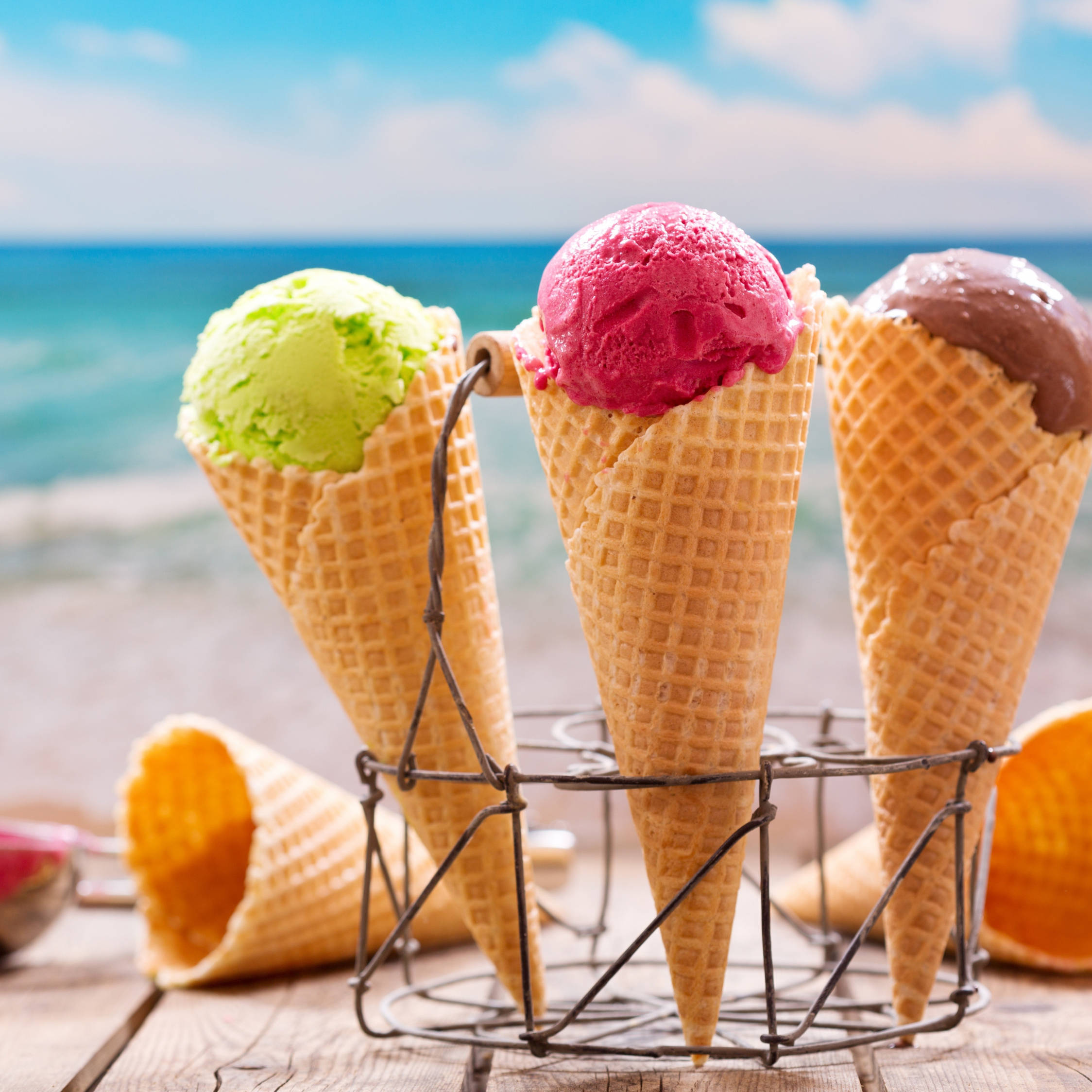 iPad, summer, beach, Full HD Desktop Wallpaper