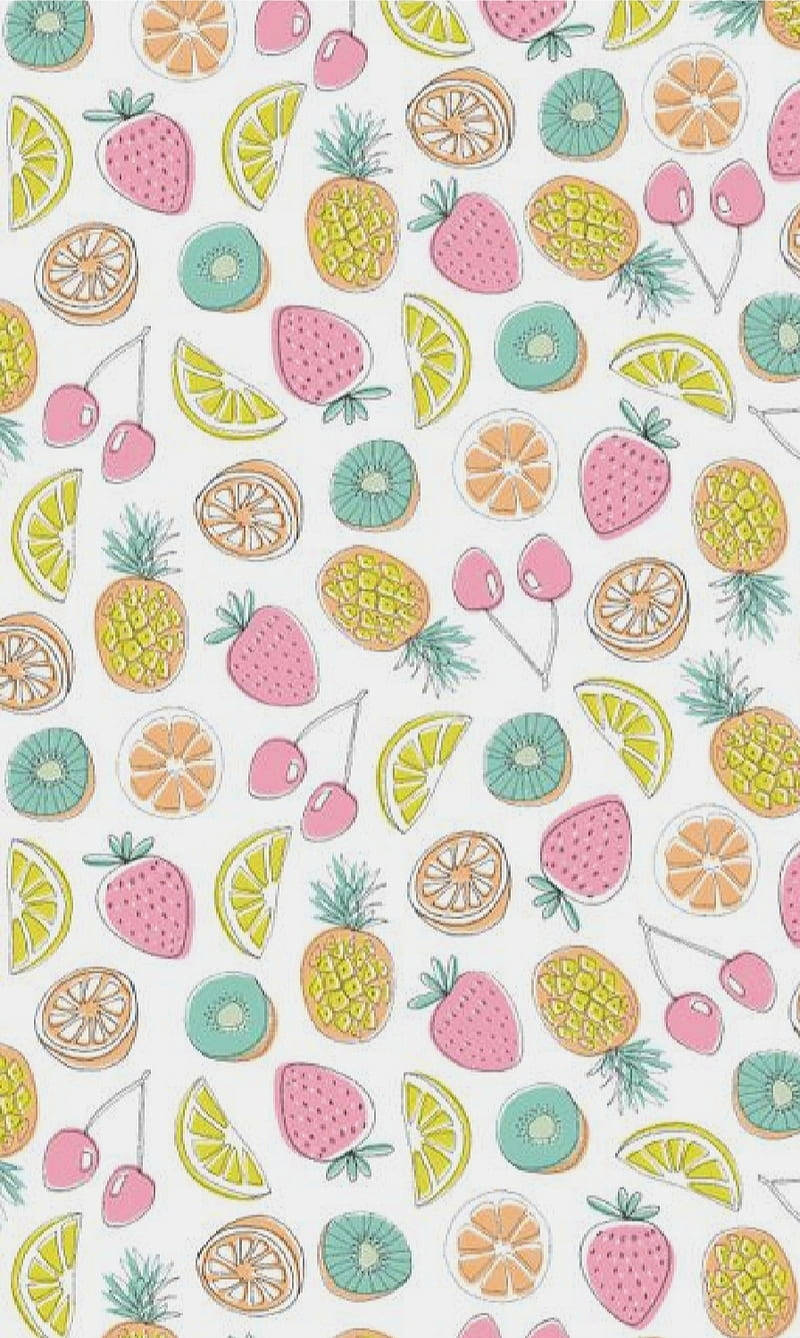 iPhone, strawberries, pineapples, HD Phone Wallpaper