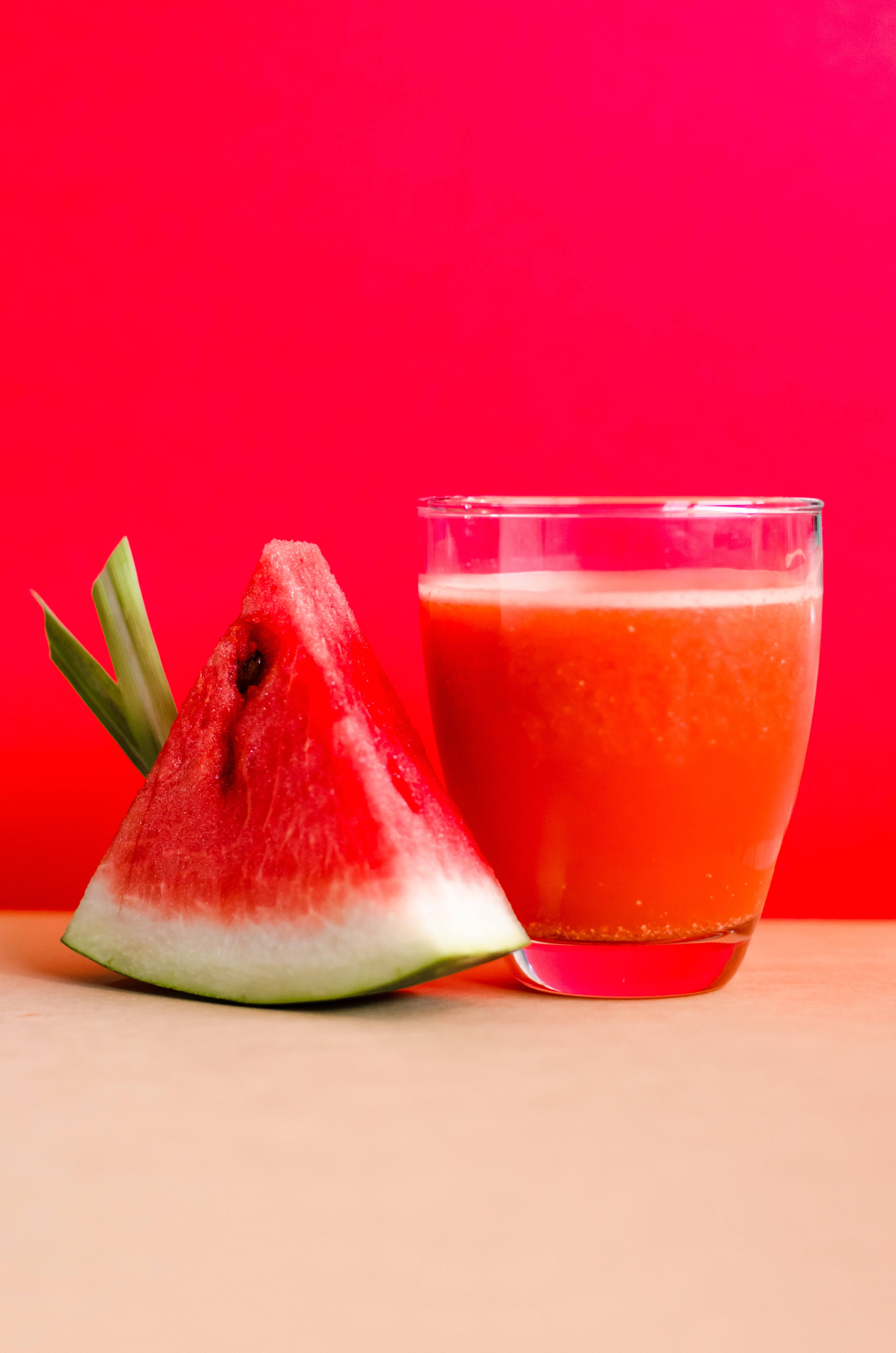 watermelon smoothie, Summer iPhone, beige surface, 4K Phone Wallpaper