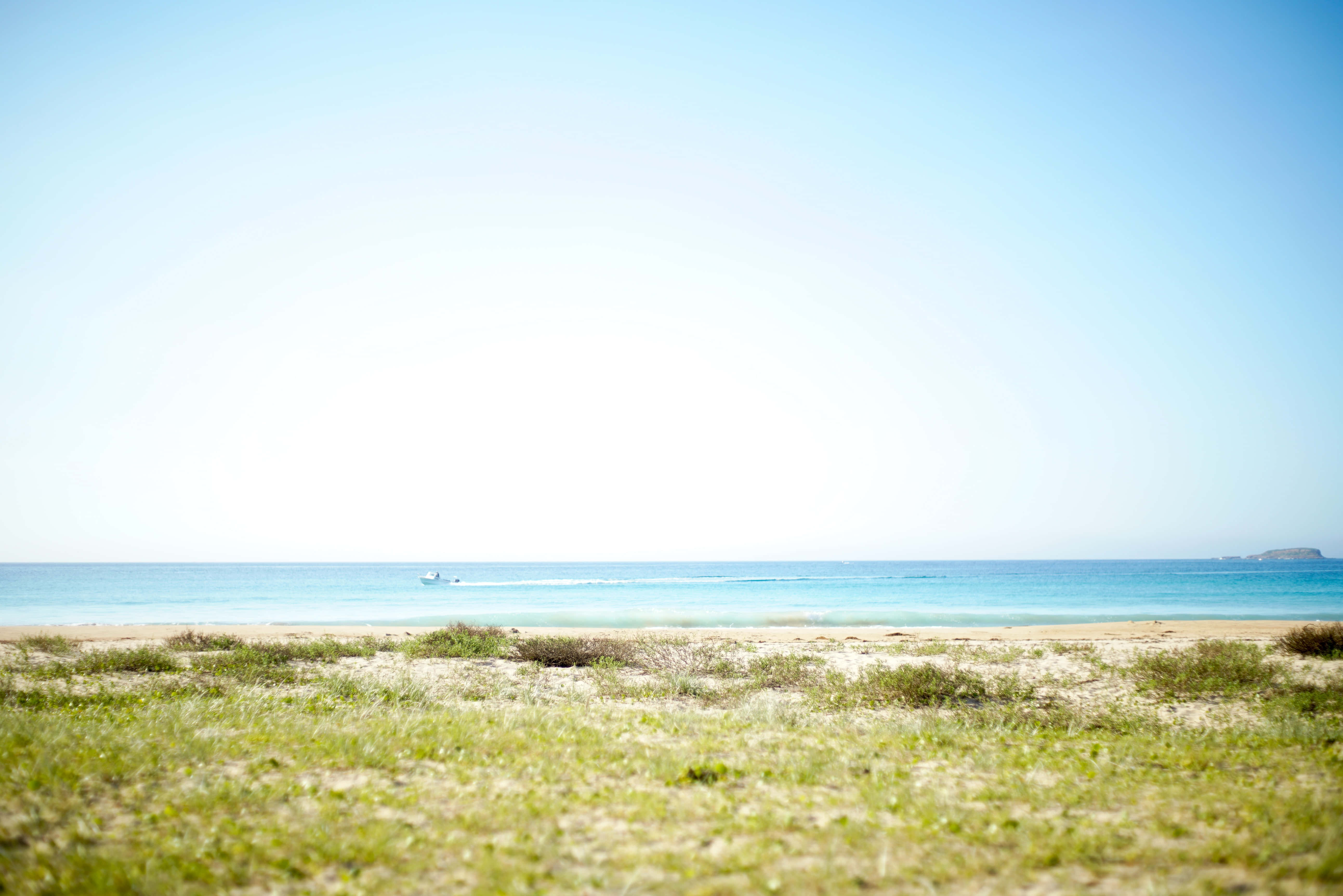 summer landscape, turquoise waters, distant horizon, 5K Desktop Wallpaper