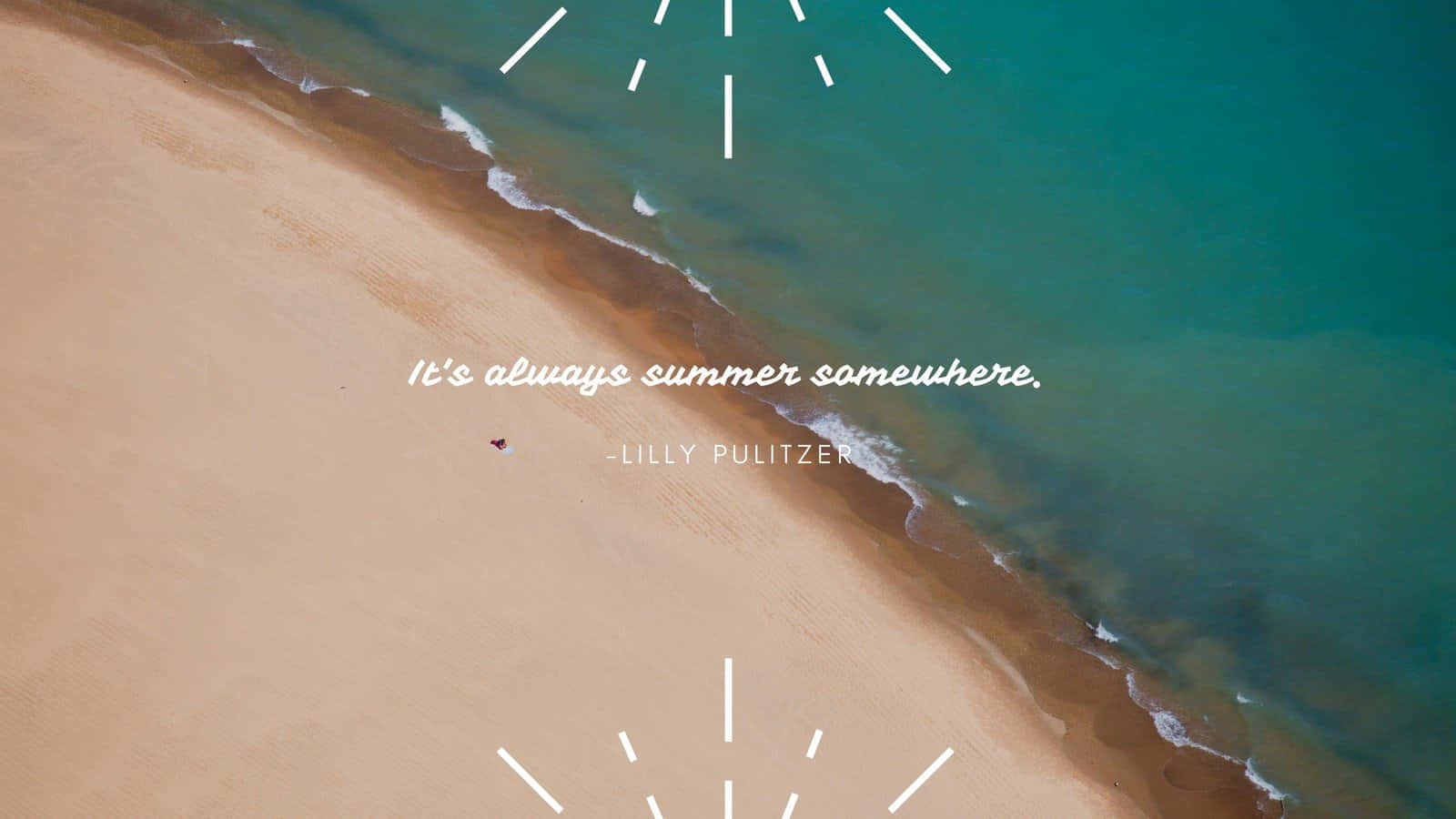 summer aesthetic laptop, curved sandy beach, turquoise ocean, HD Desktop Wallpaper