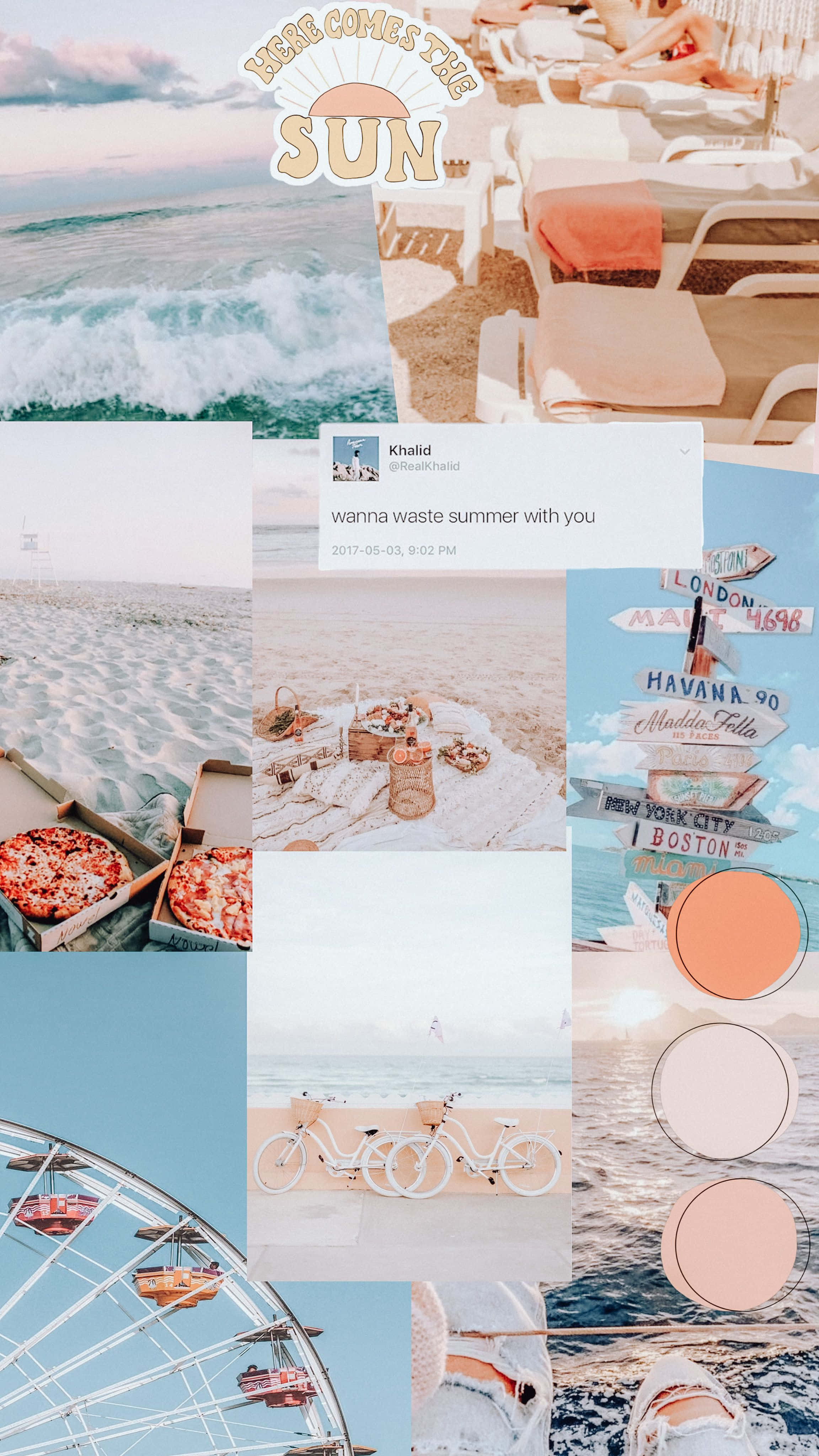 summer aesthetic laptop, 2304 x 4096, pastel sky, 4K Phone Wallpaper