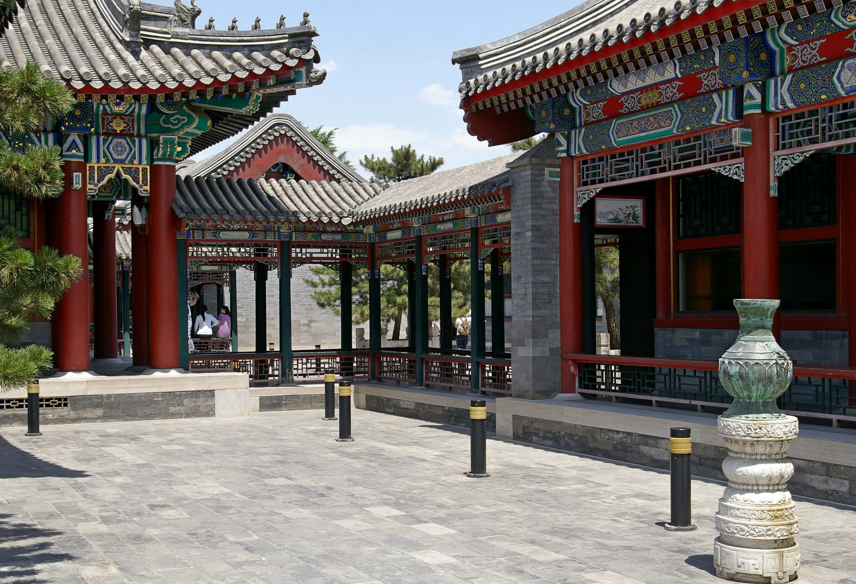 Summer Palace, historical grounds, traditional Chinese courtyard, 2K Desktop Wallpaper