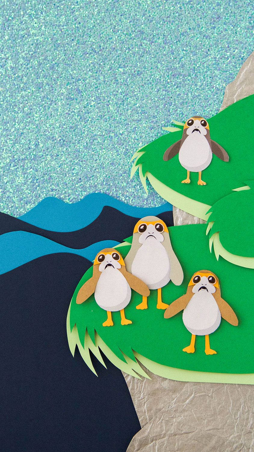 Summer Phone, porg, green leaf, HD Phone Wallpaper