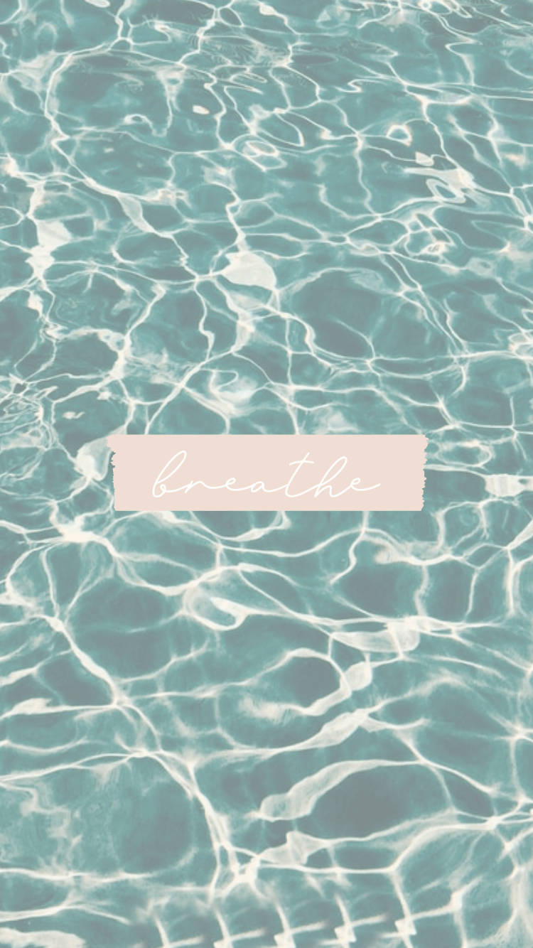 Summer Phone, turquoise water, pink text overlay, HD Phone Wallpaper