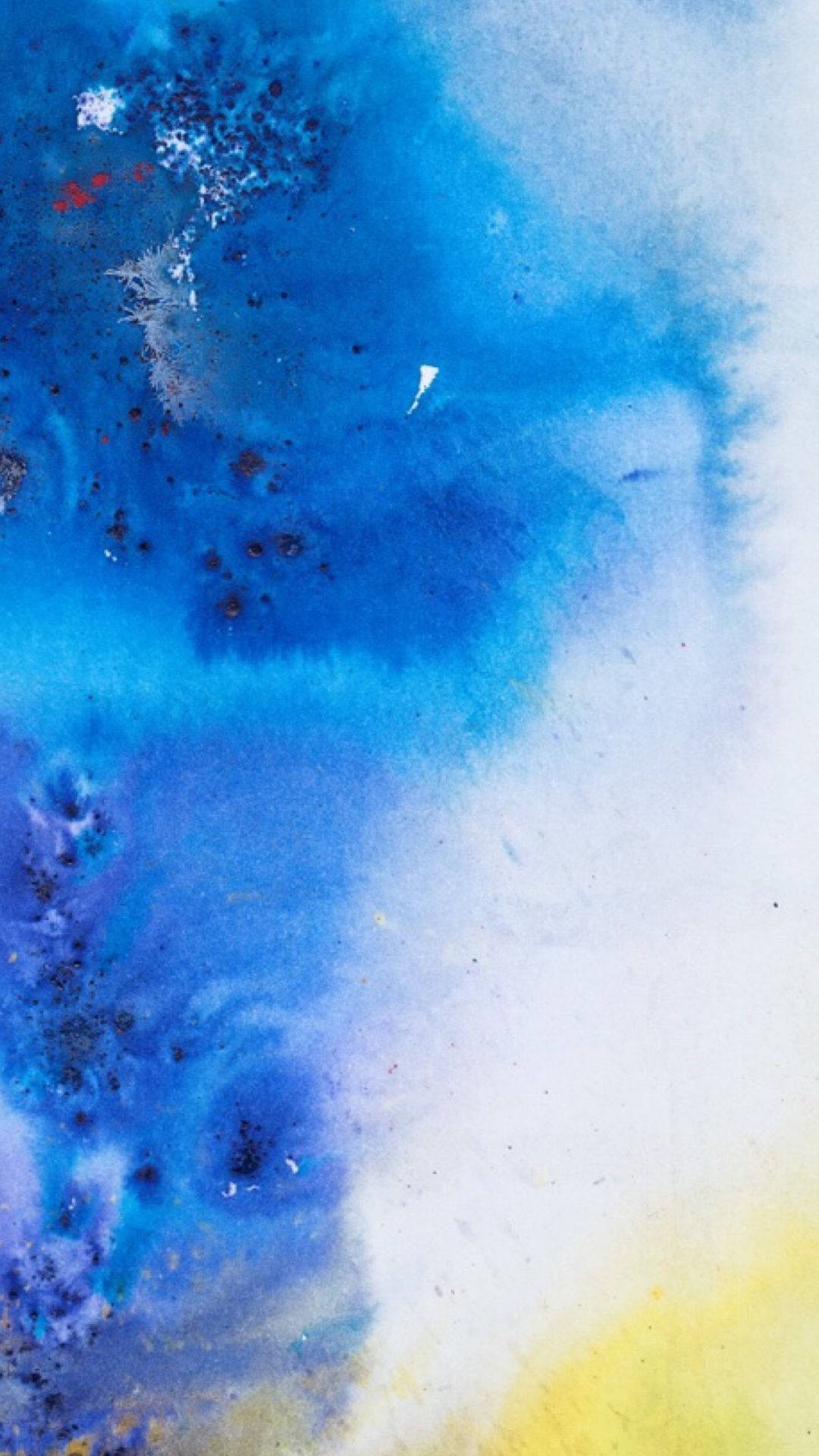 Summer Phone, watercolor painting, swirling blues, Full HD Phone Wallpaper