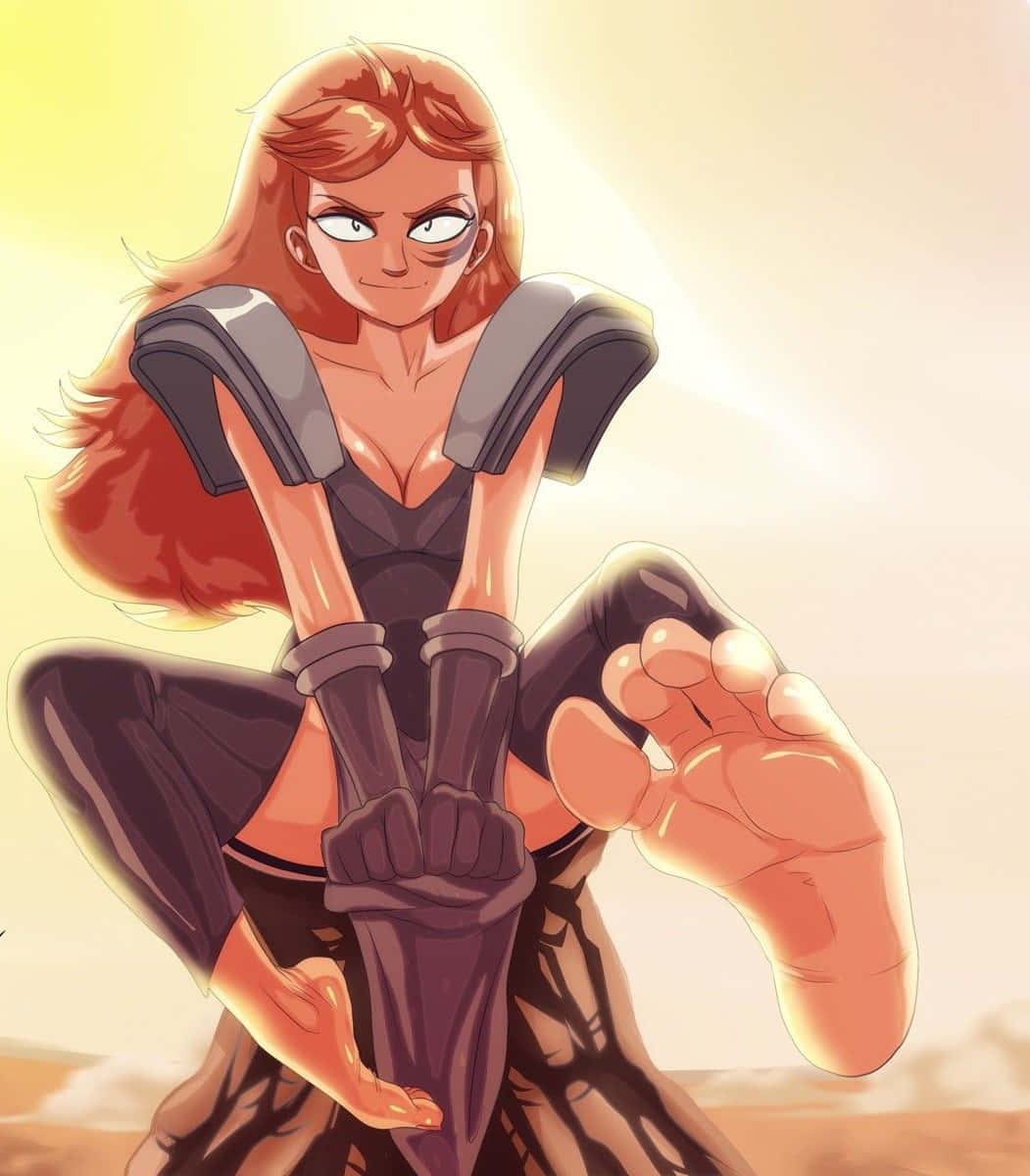 Summer Smith, red hair, armored gloves, SD Phone Wallpaper