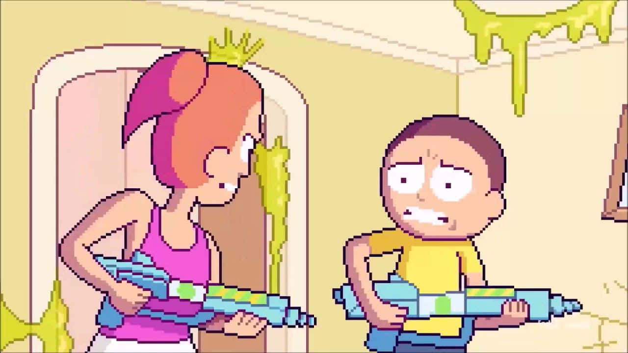 Summer Smith, pixel-art, messy room, HD Desktop Wallpaper