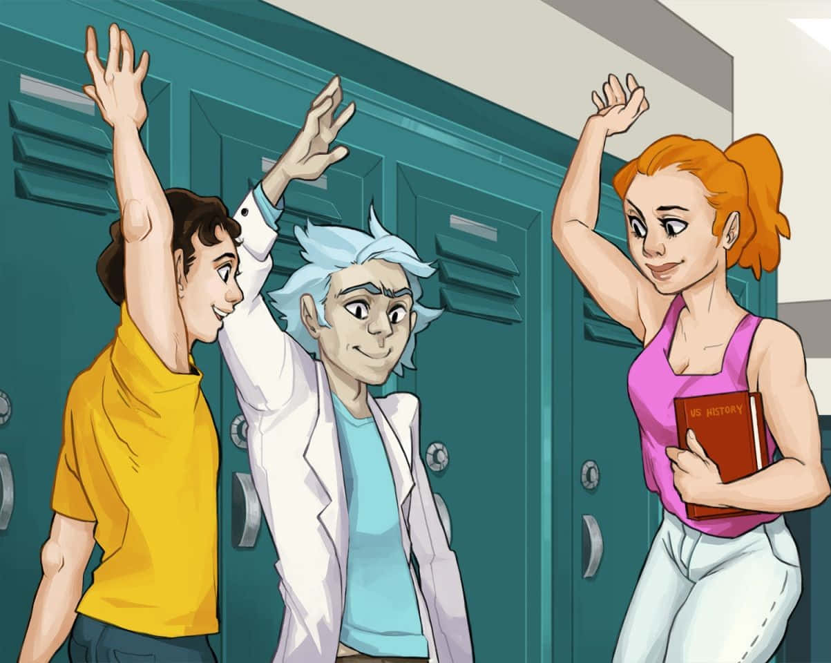 Summer Smith, teal school lockers, history book, SD Desktop Wallpaper
