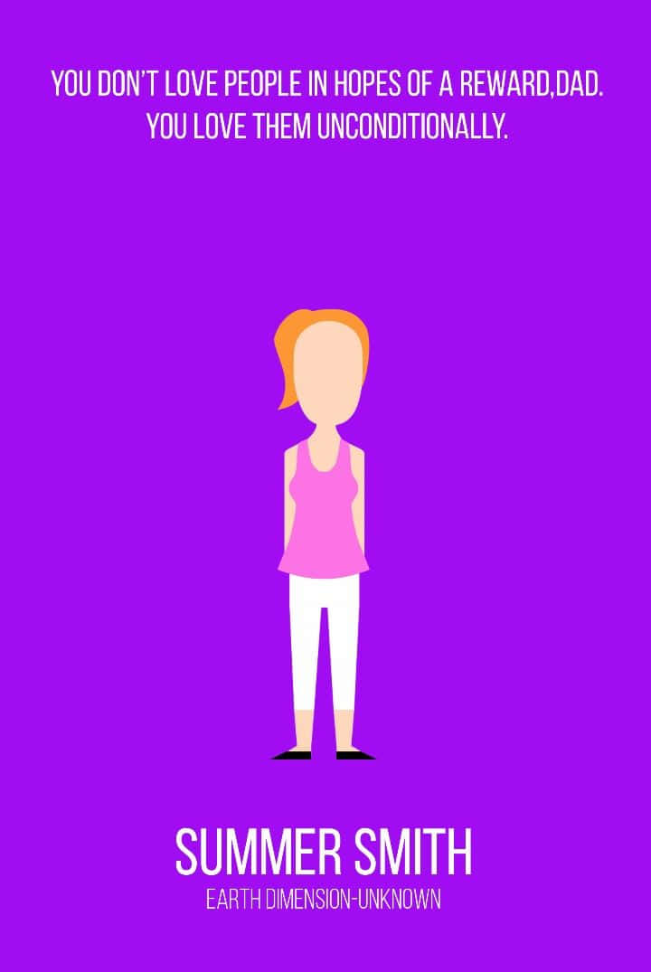 Summer Smith, orange hair, pink top, SD Phone Wallpaper