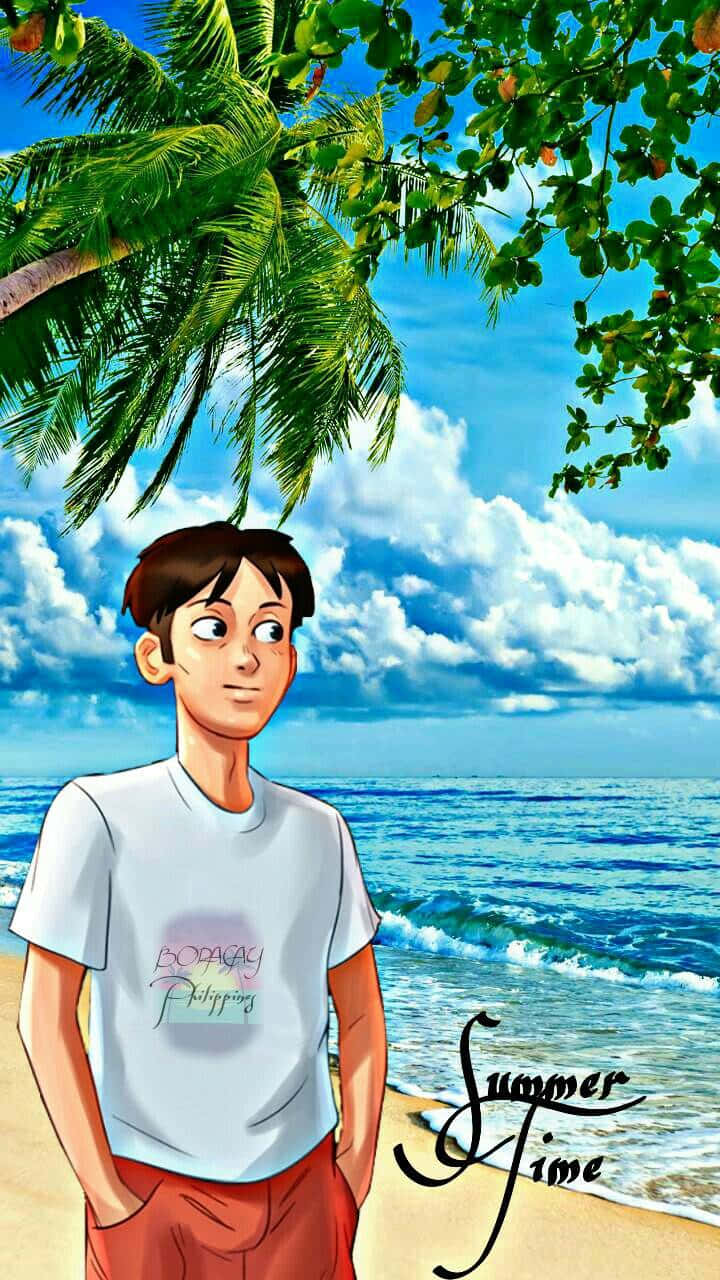 Summer Time iPhone, beach, palm trees, HD Phone Wallpaper