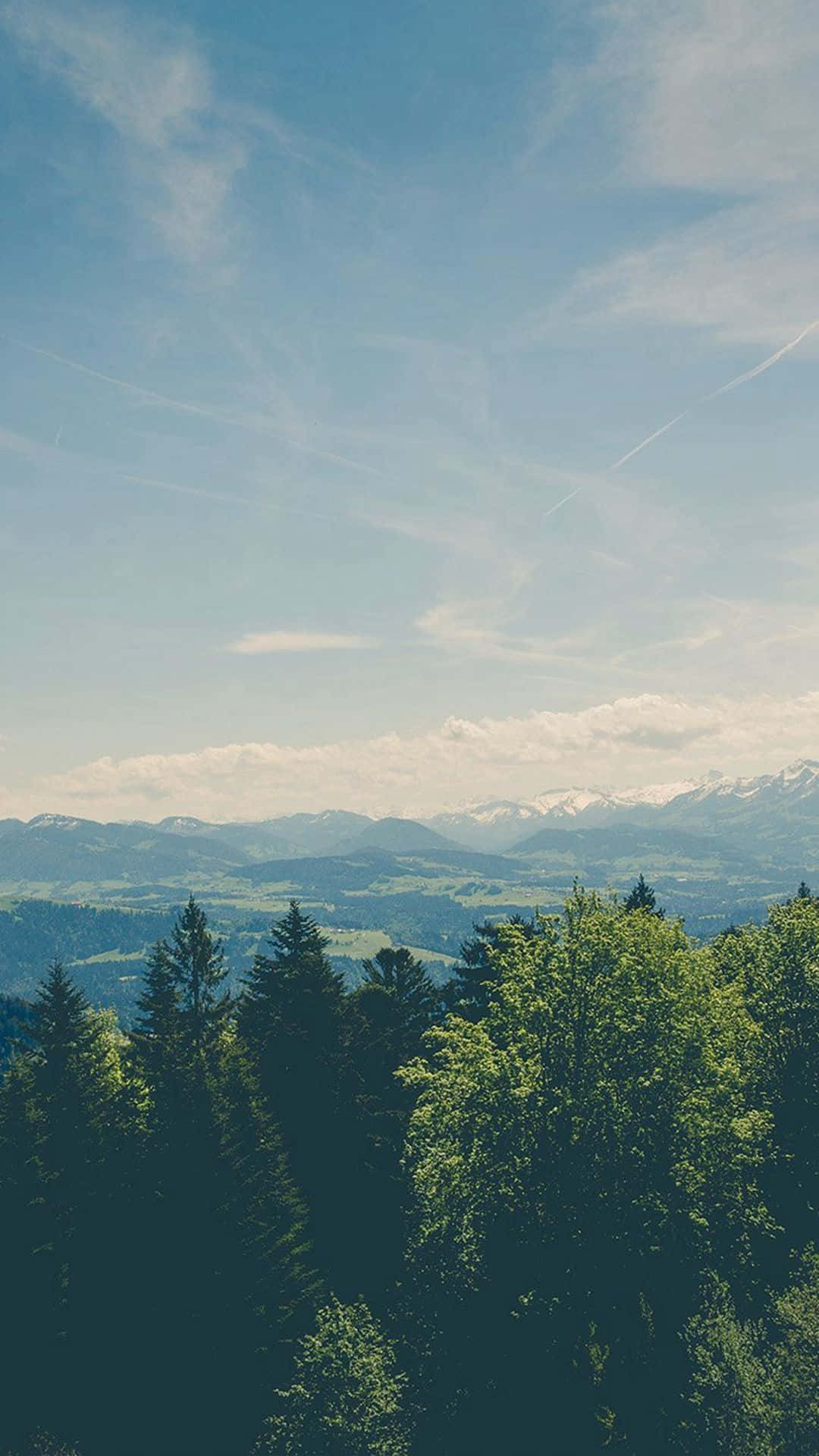 Summer Time iPhone, hills, trees, Full HD Phone Wallpaper