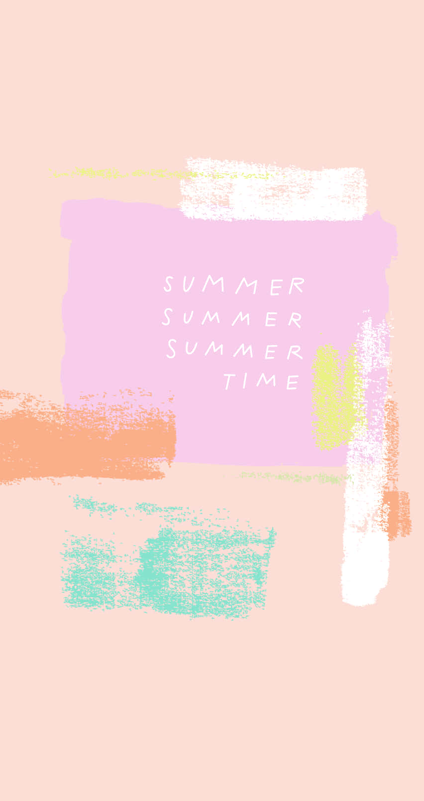 Summer Time iPhone, pastel brushstroke abstract background, SUMMER TIME, HD Phone Wallpaper