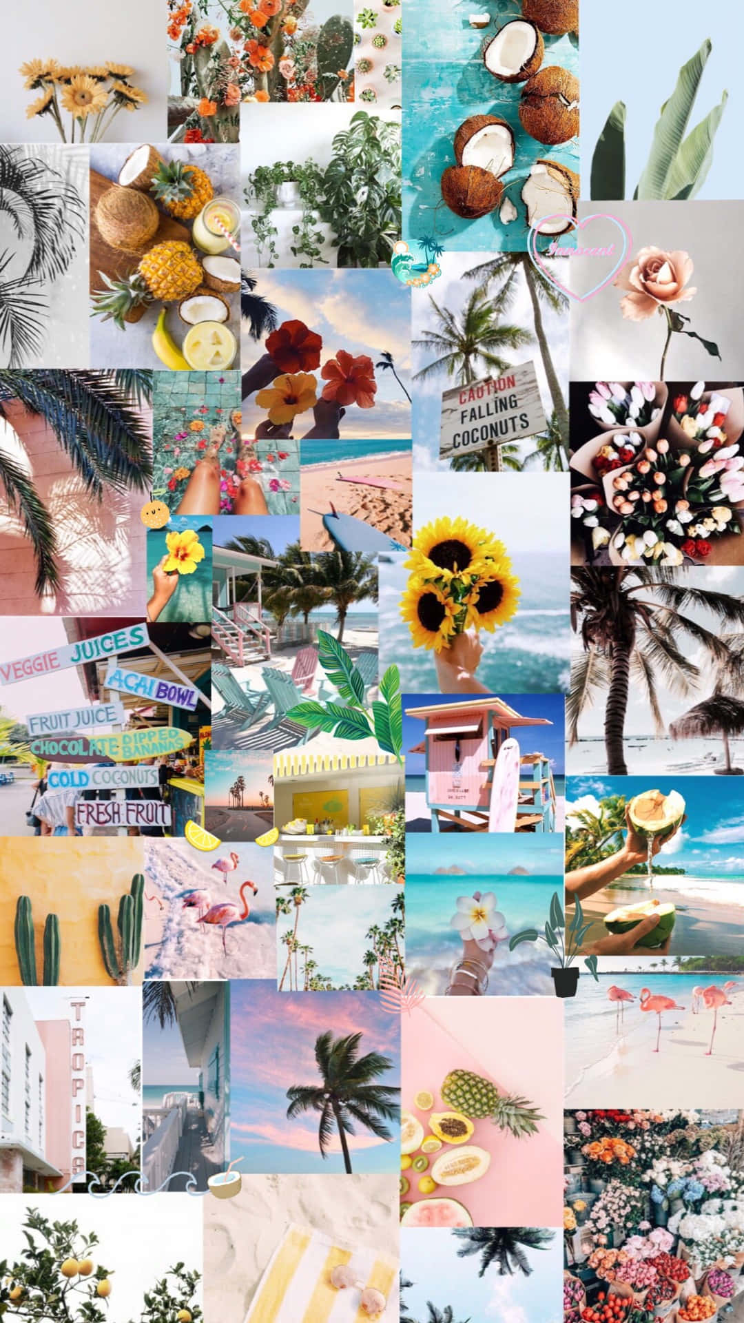 trendy summer iphone, iPhone, palm trees, Full HD Phone Wallpaper