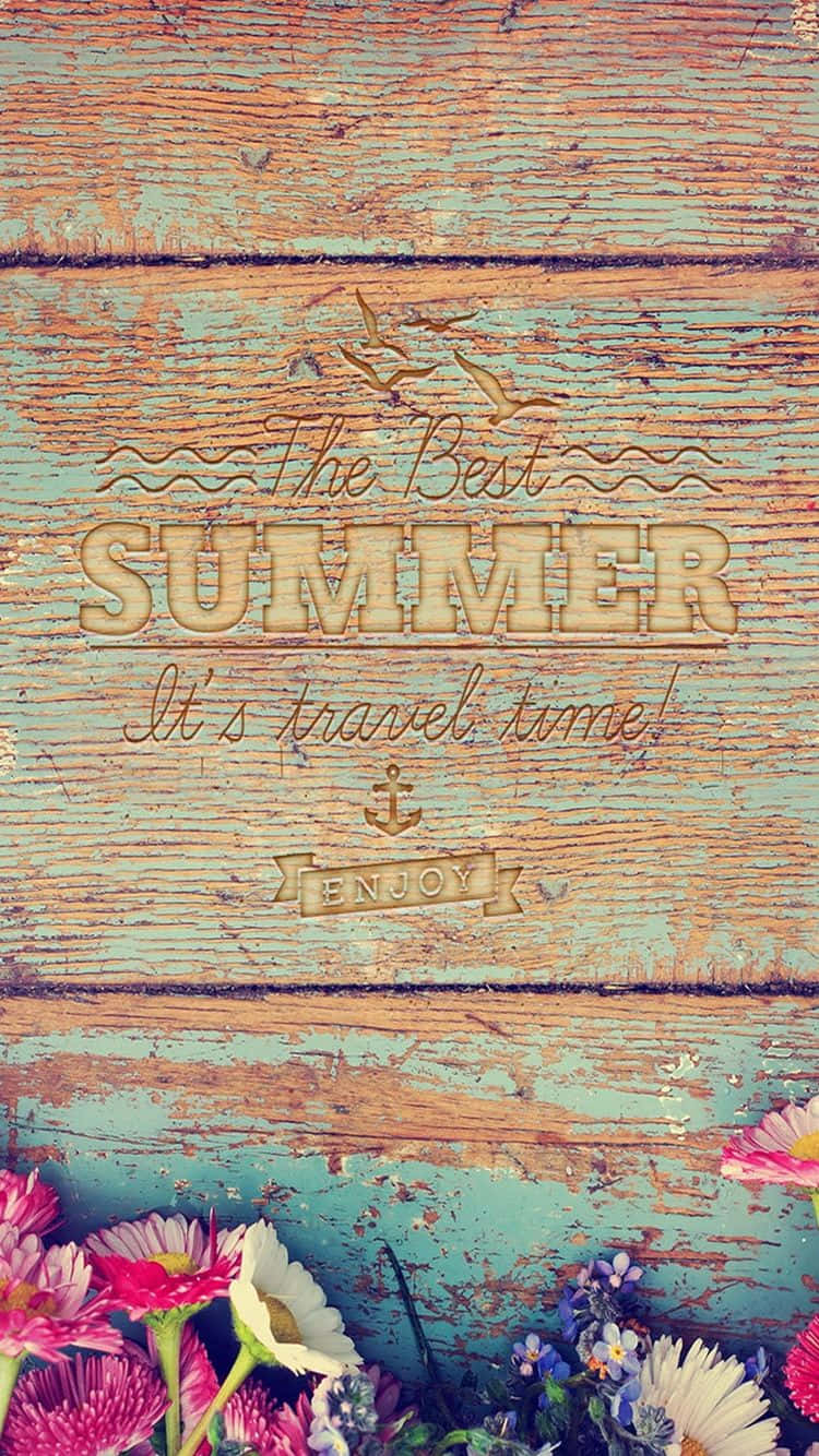 Summer Time iPhone, The Best SUMMER It's travel time!, wooden sign, HD Phone Wallpaper