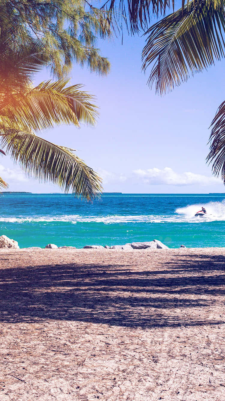 Summer Time iPhone, beach, jet ski, HD Phone Wallpaper