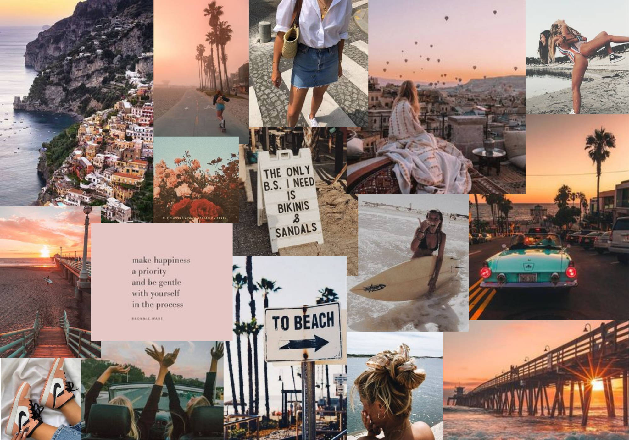 Summer Vibes, warm sunset, coastal scenes, Full HD Desktop Wallpaper