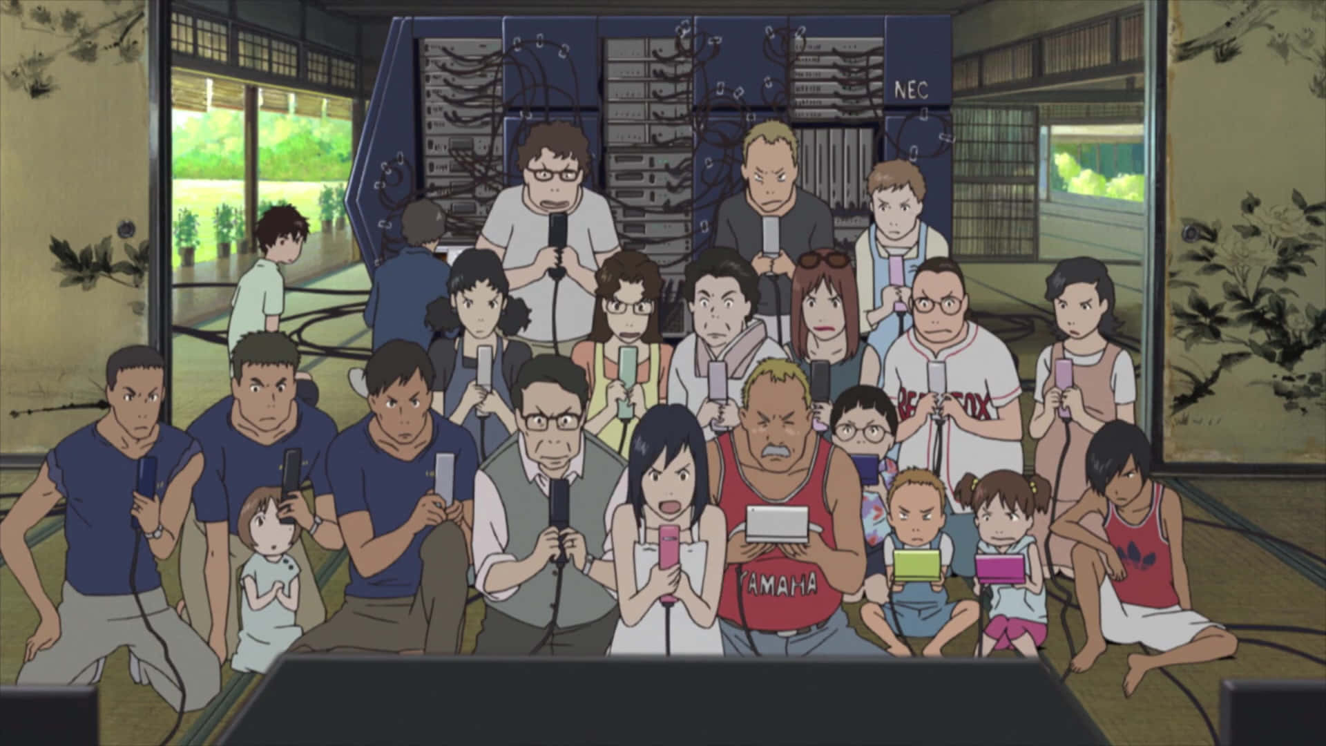 Summer Wars, anime characters, traditional Japanese room, Full HD Desktop Wallpaper