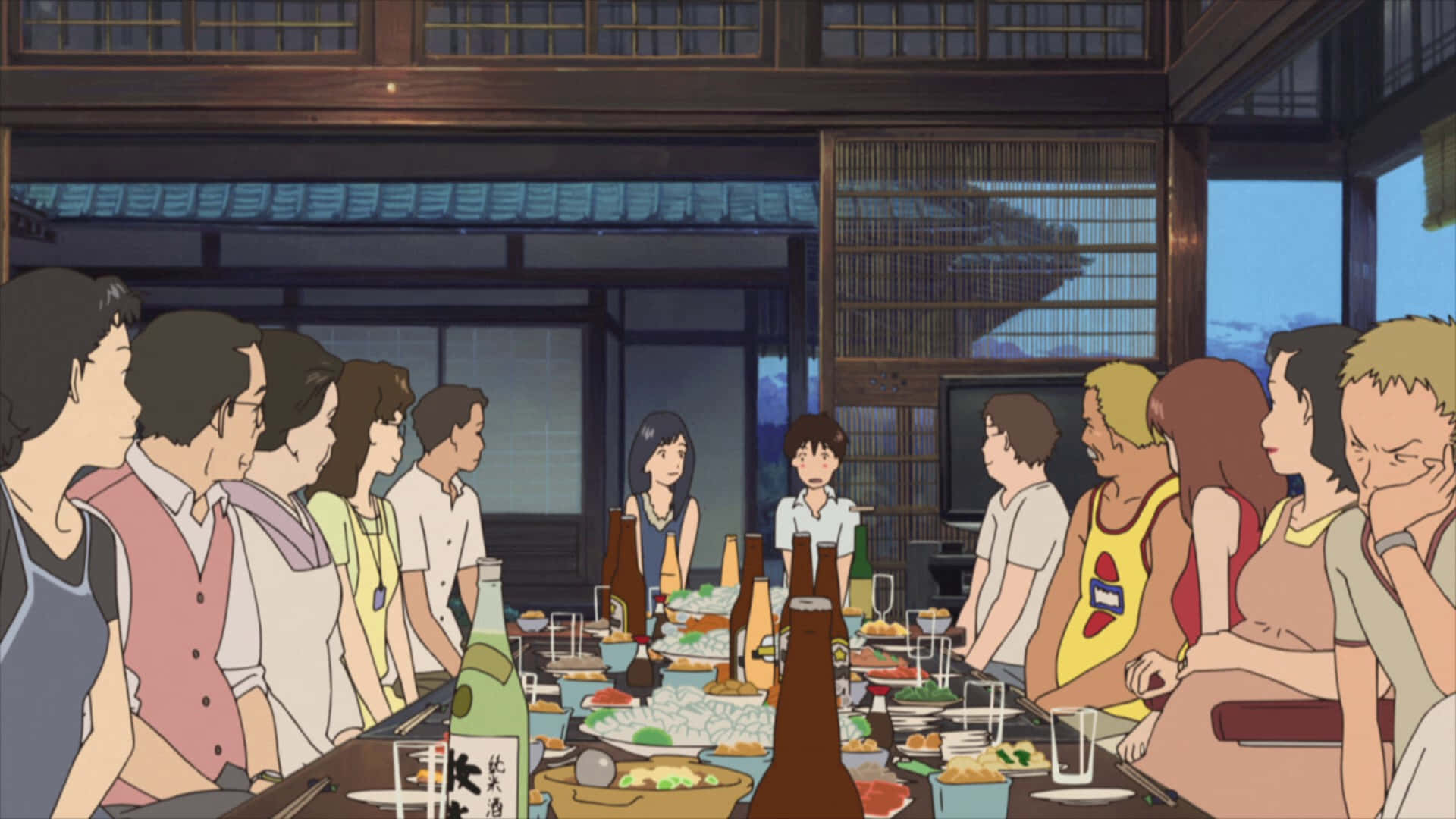 Summer Wars, dusk, traditional Japanese room, Full HD Desktop Wallpaper