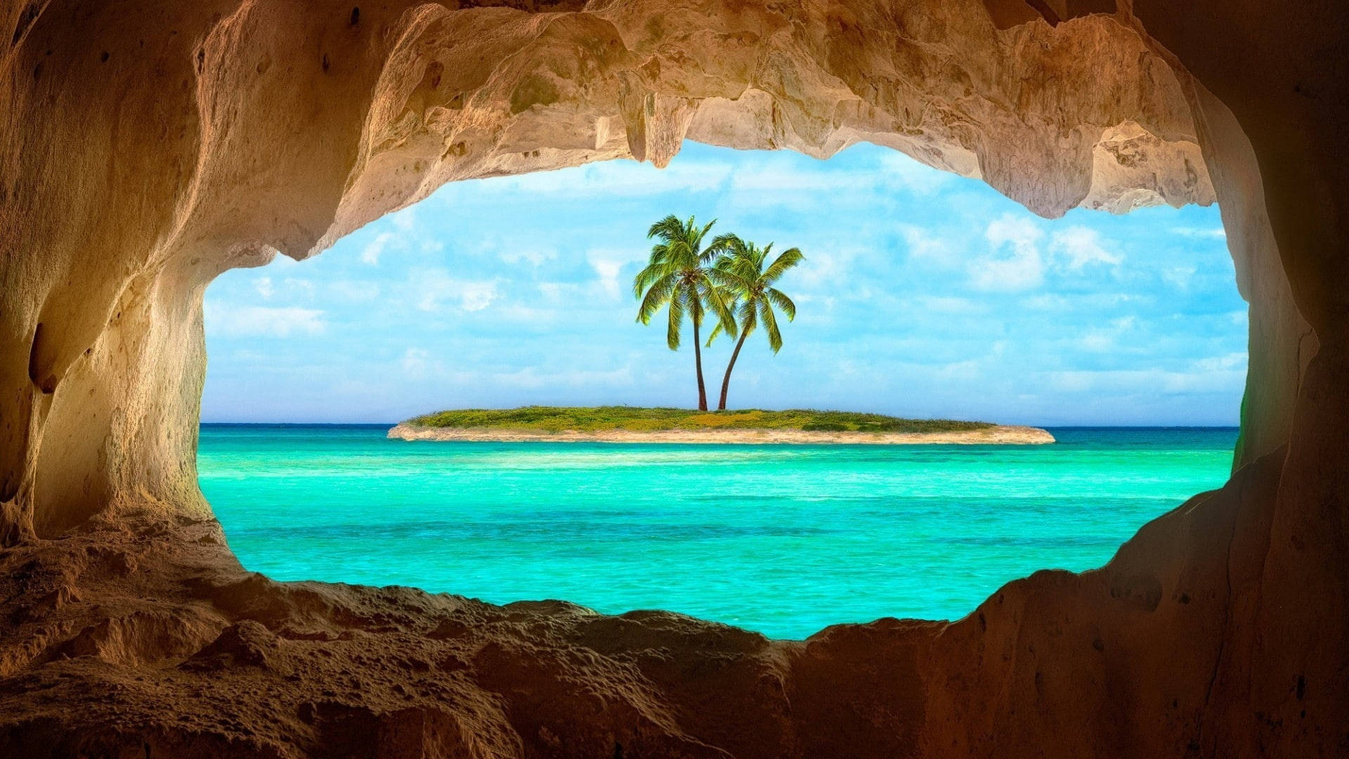 1920x1080, HD, turquoise sea, Full HD Desktop Wallpaper