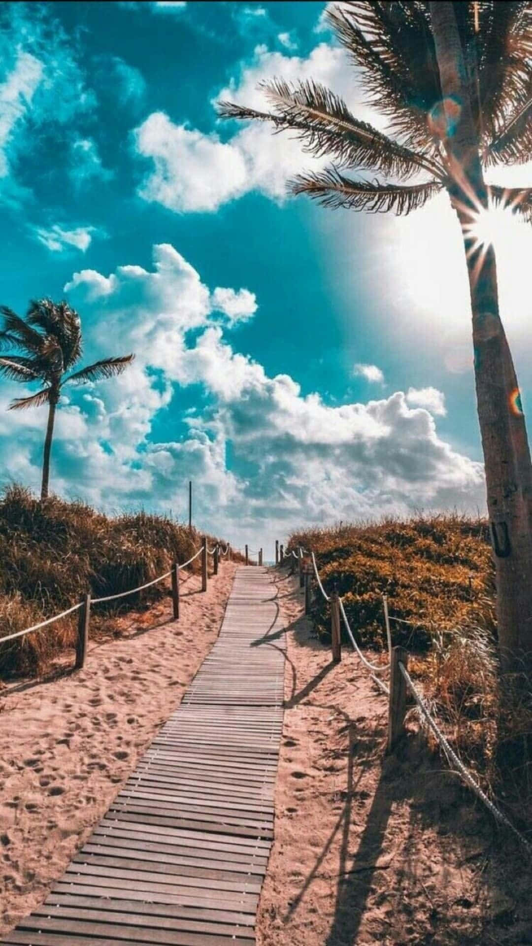 beach, wooden boardwalk, sandy dunes, Full HD Phone Wallpaper