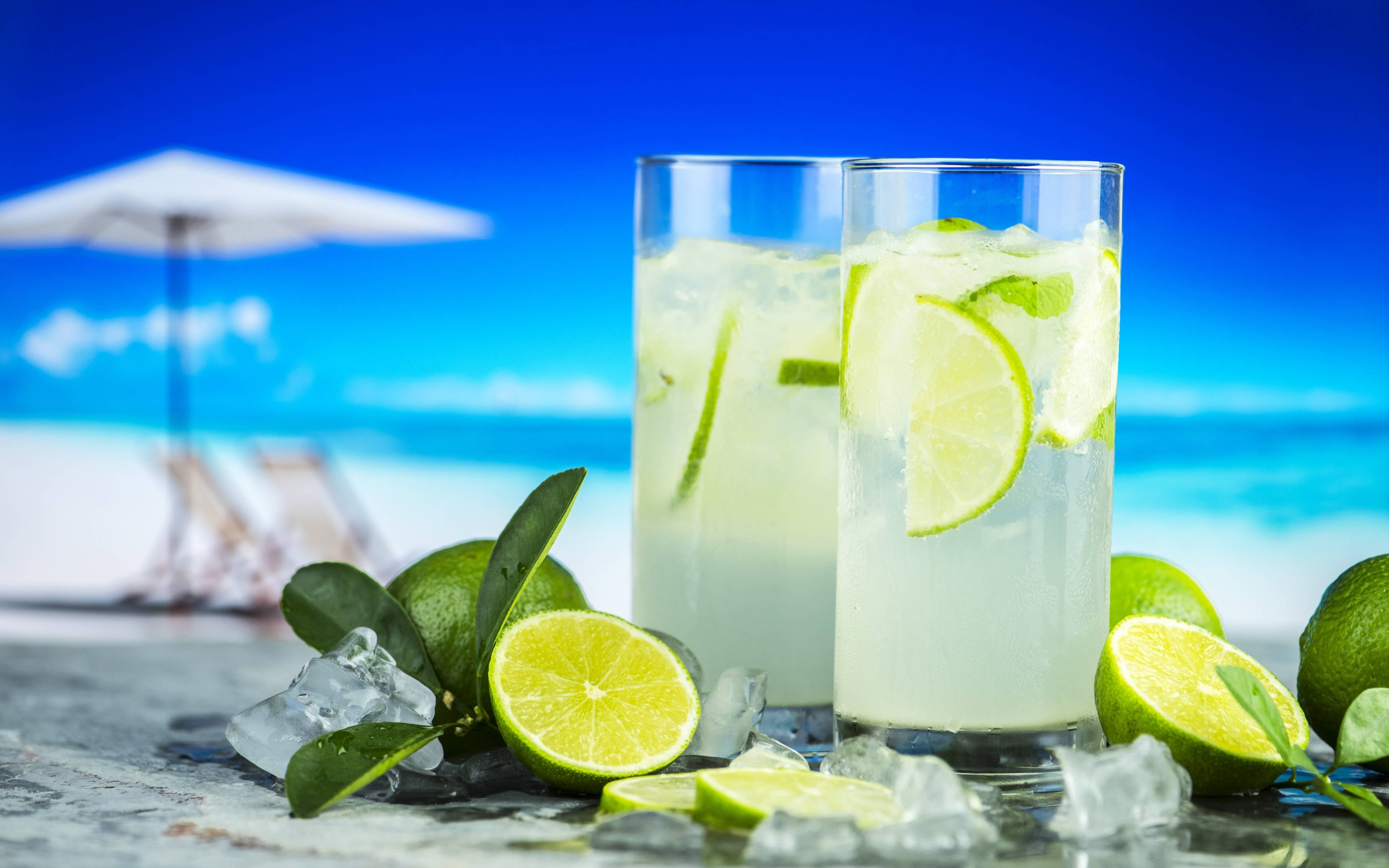 4k summer, 3840 x 2400, lime cocktails, 4K Desktop Wallpaper