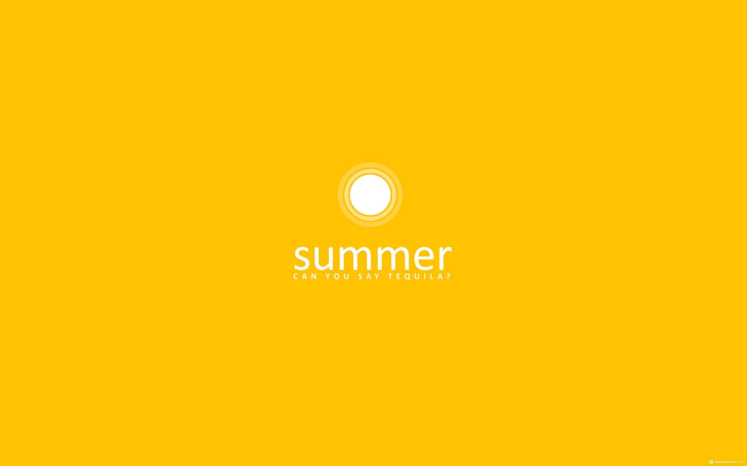 yellow, summer, white sun icon, 2K Desktop Wallpaper