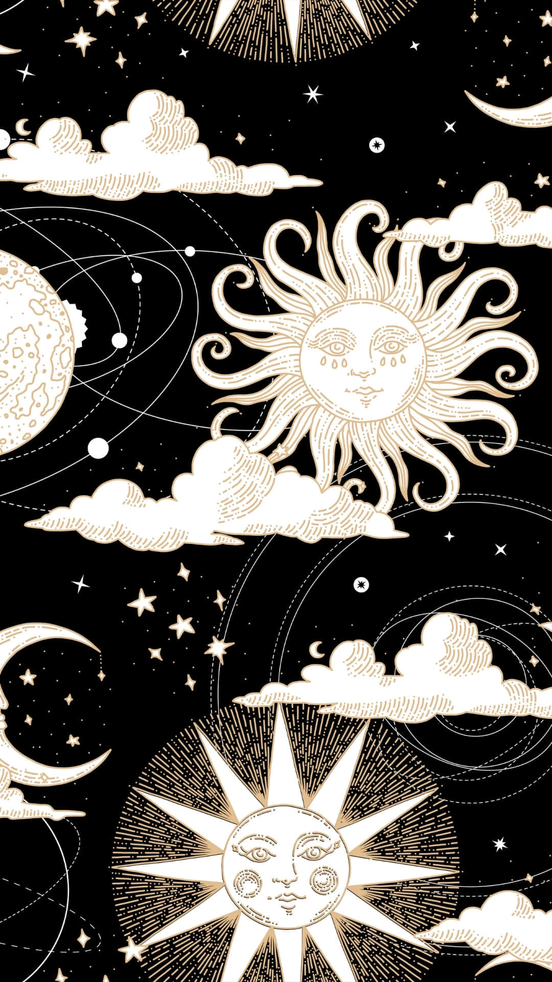 Sun And Moon Aesthetic, celestial, sun, Full HD Phone Wallpaper