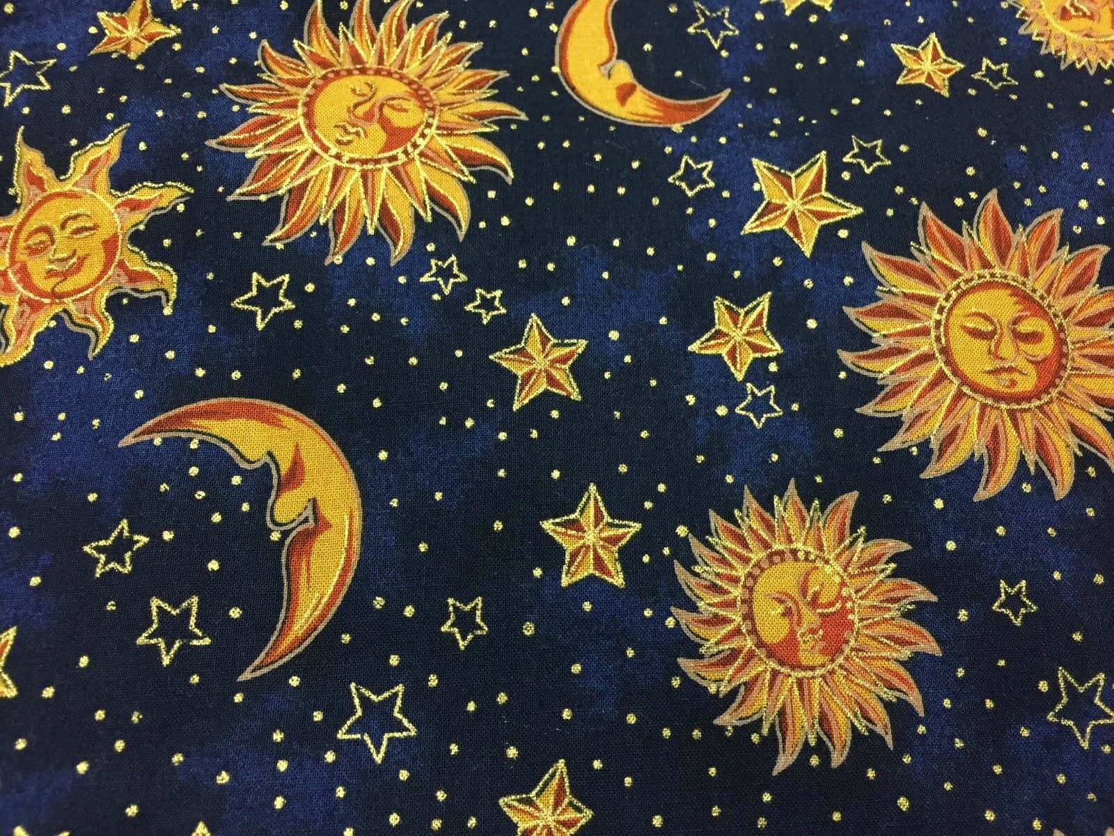 Sun And Moon, golden sun, silver moon, HD Desktop Wallpaper