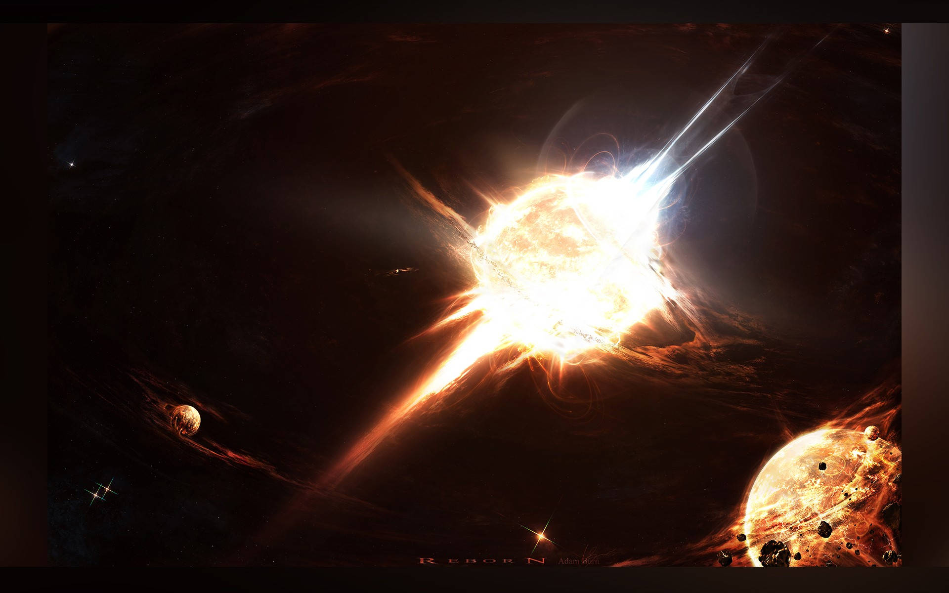 Sun HD, solar flares, cosmic explosion, Full HD Desktop Wallpaper