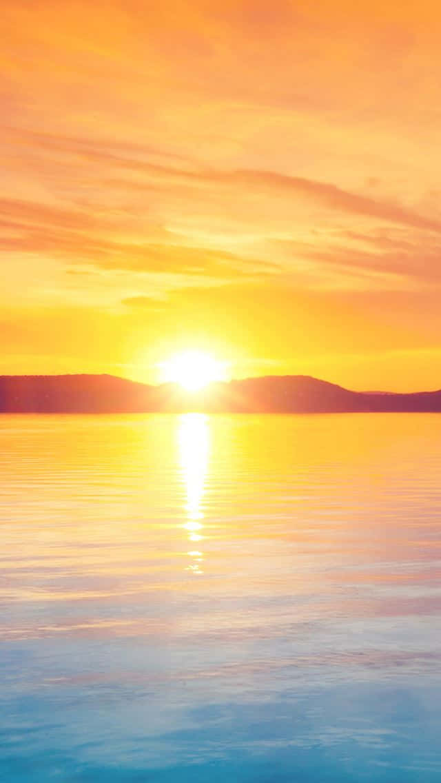 sun rise, sunset, fiery oranges, SD Phone Wallpaper