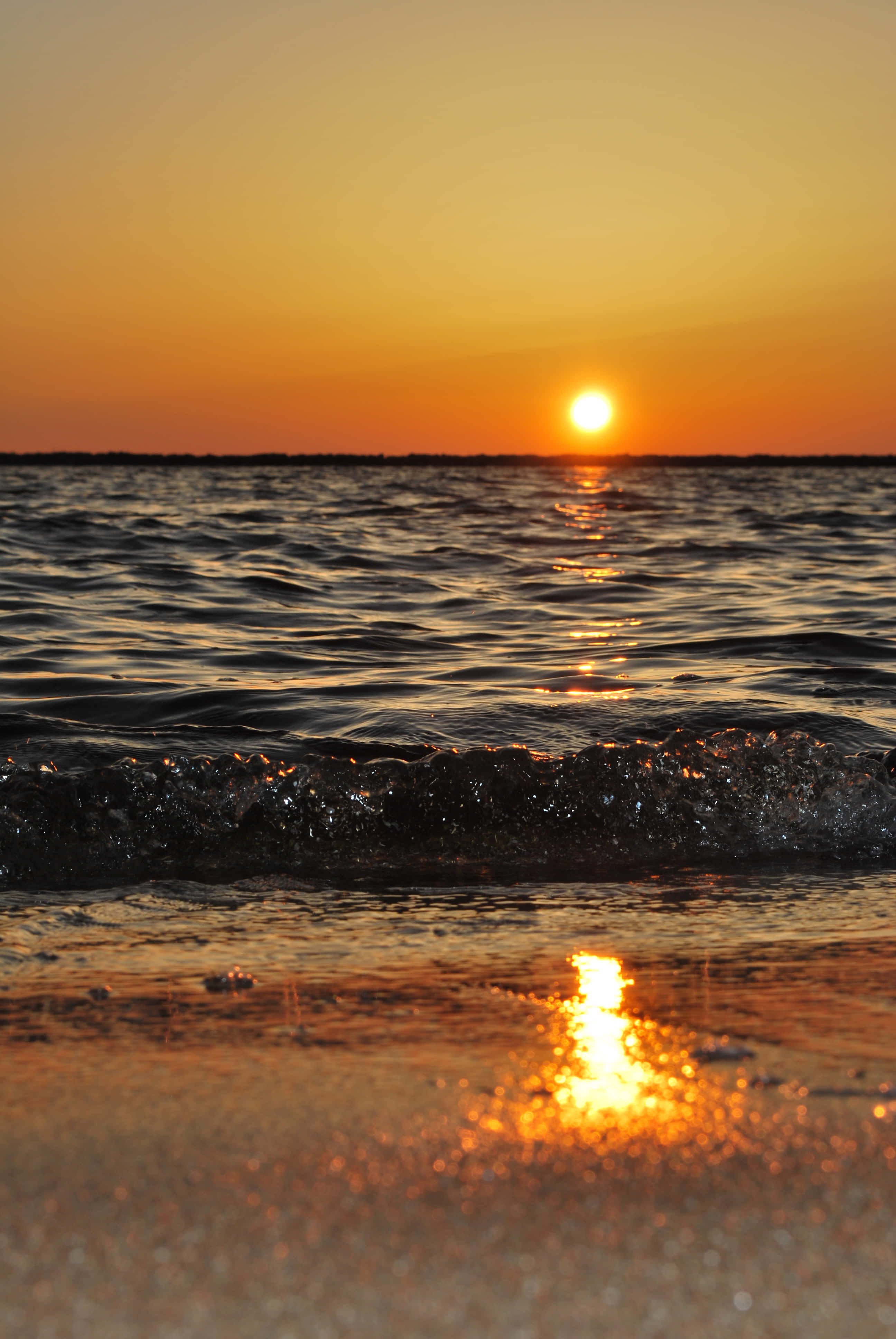 Pebble Stone, Sun Rise, golden sunset, 4K Phone Wallpaper