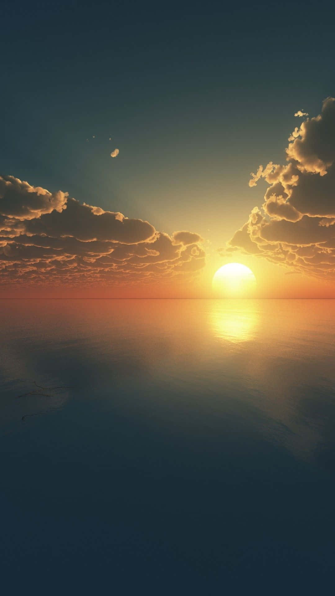 Sun Rise, tranquil water, calm ocean waters, Full HD Phone Wallpaper