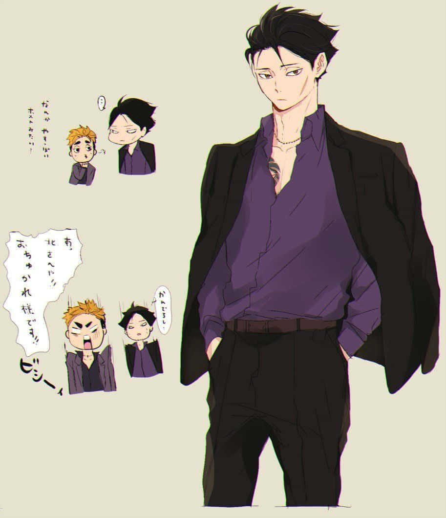 Suna Rintarou, purple shirt, black blazer, SD Phone Wallpaper
