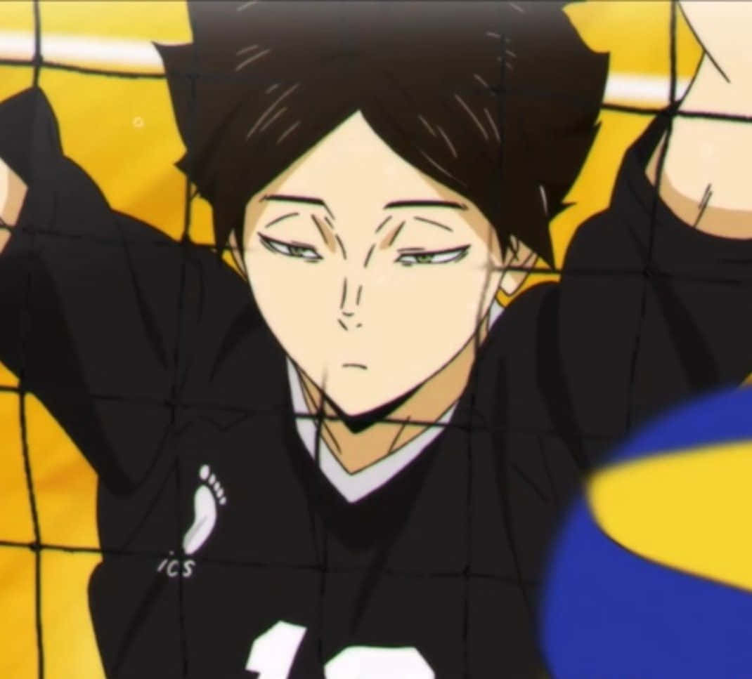 Suna Rintarou, anime volleyball player, black jersey, SD Desktop Wallpaper