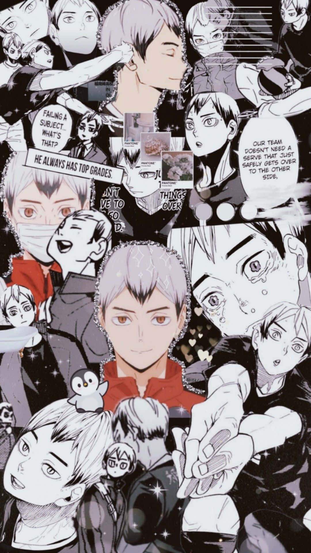 Suna Rintarou, green-haired boy, anime collage, Full HD Phone Wallpaper