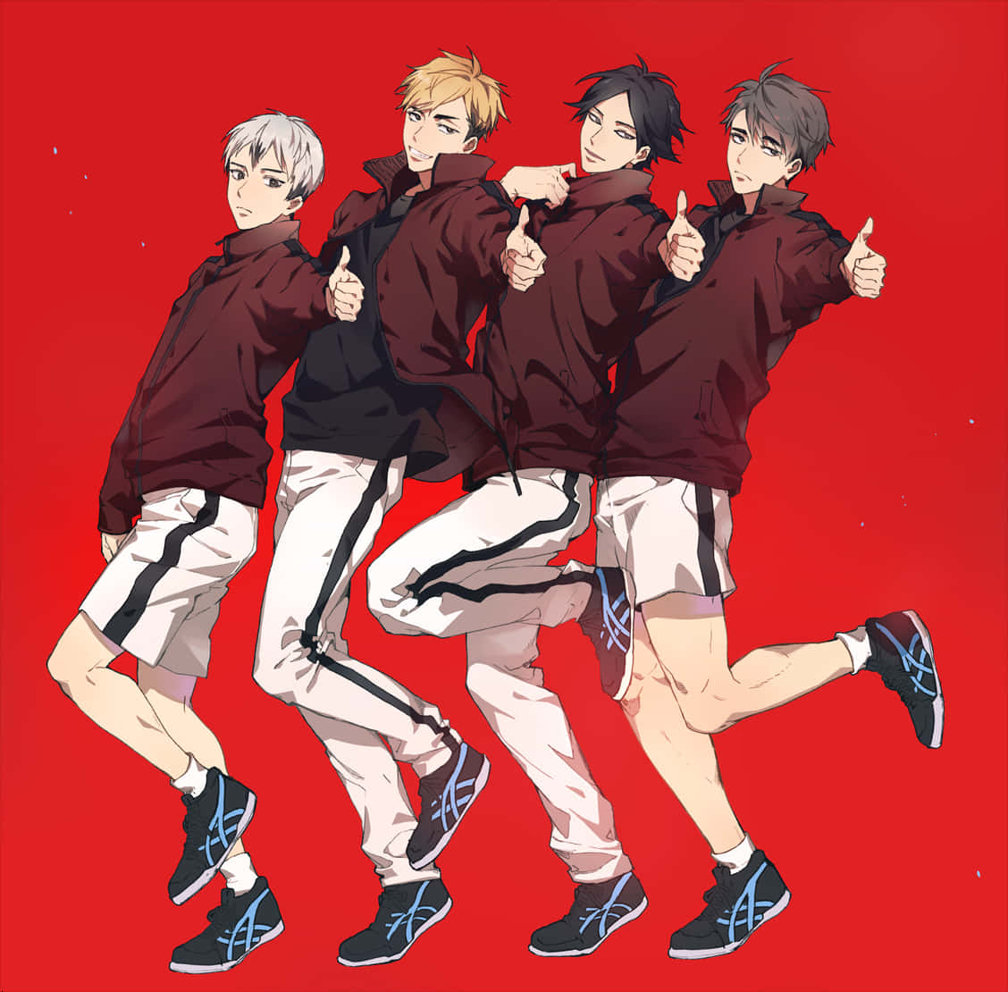 Suna Rintarou, maroon jackets, white shorts, SD Desktop Wallpaper