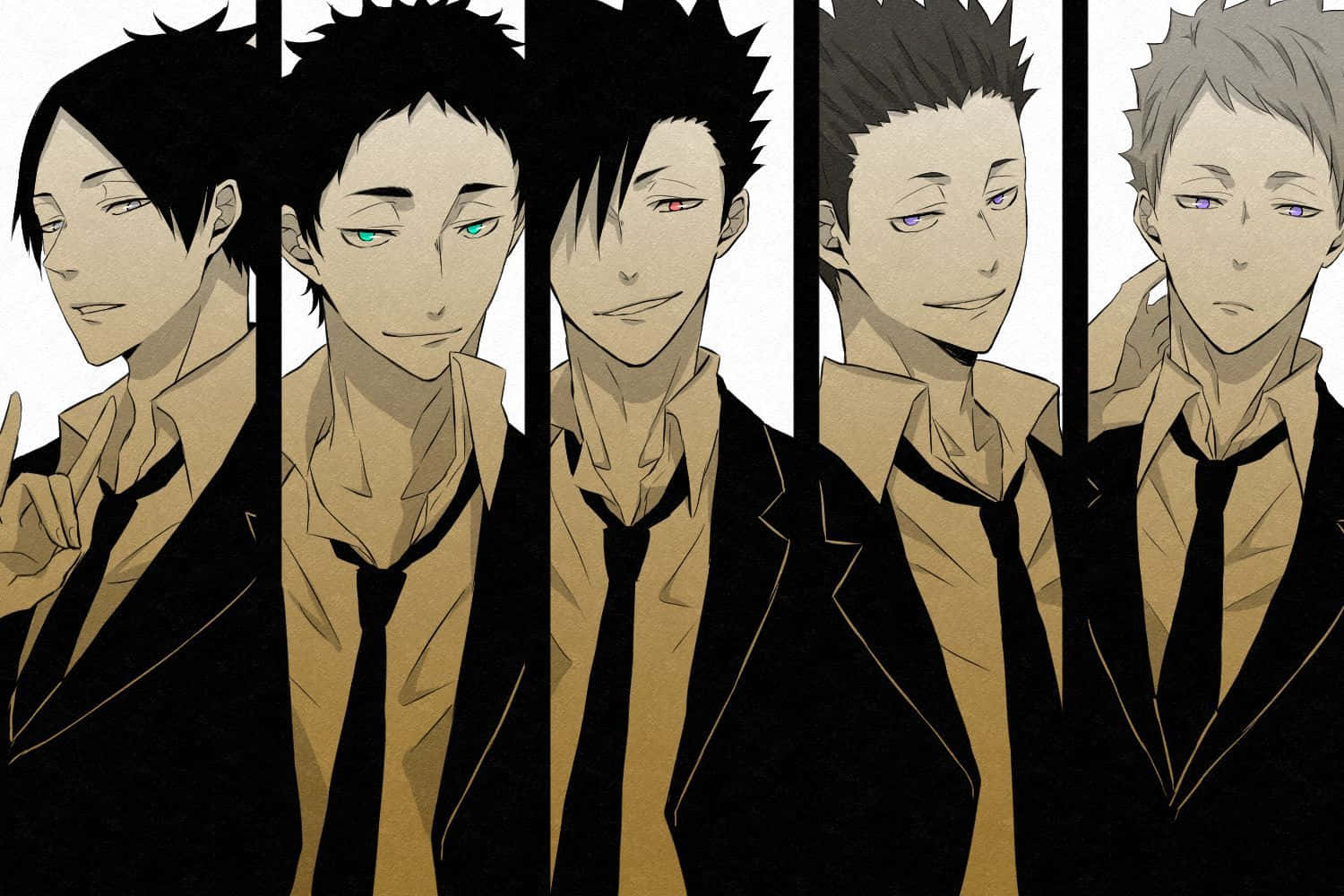 Suna Rintarou, black suits, ties, HD Desktop Wallpaper