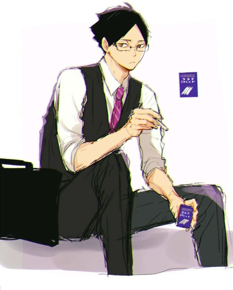 Suna Rintarou, formal suit, glasses, SD Phone Wallpaper