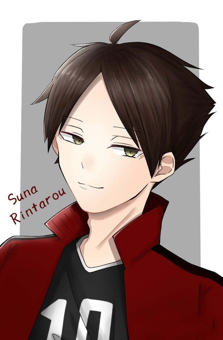 Suna Rintarou, spiky brown hair, green eyes, SD Phone Wallpaper