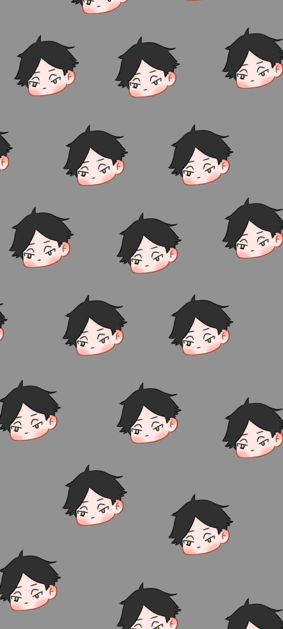 Suna Rintarou, chibi pattern, anime-style male faces, Full HD Phone Wallpaper