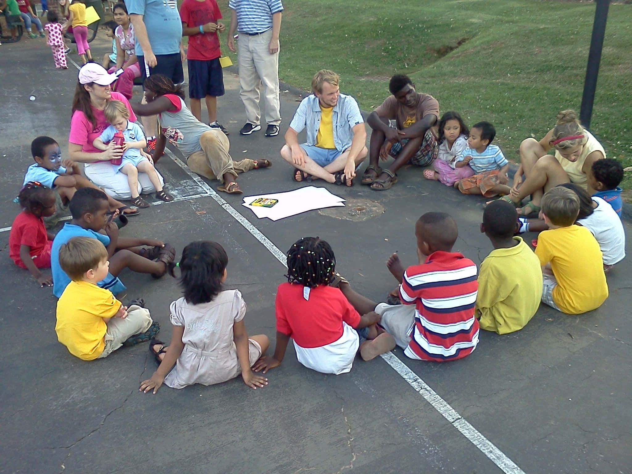 Sunday School, outdoor session, children, Full HD Desktop Wallpaper