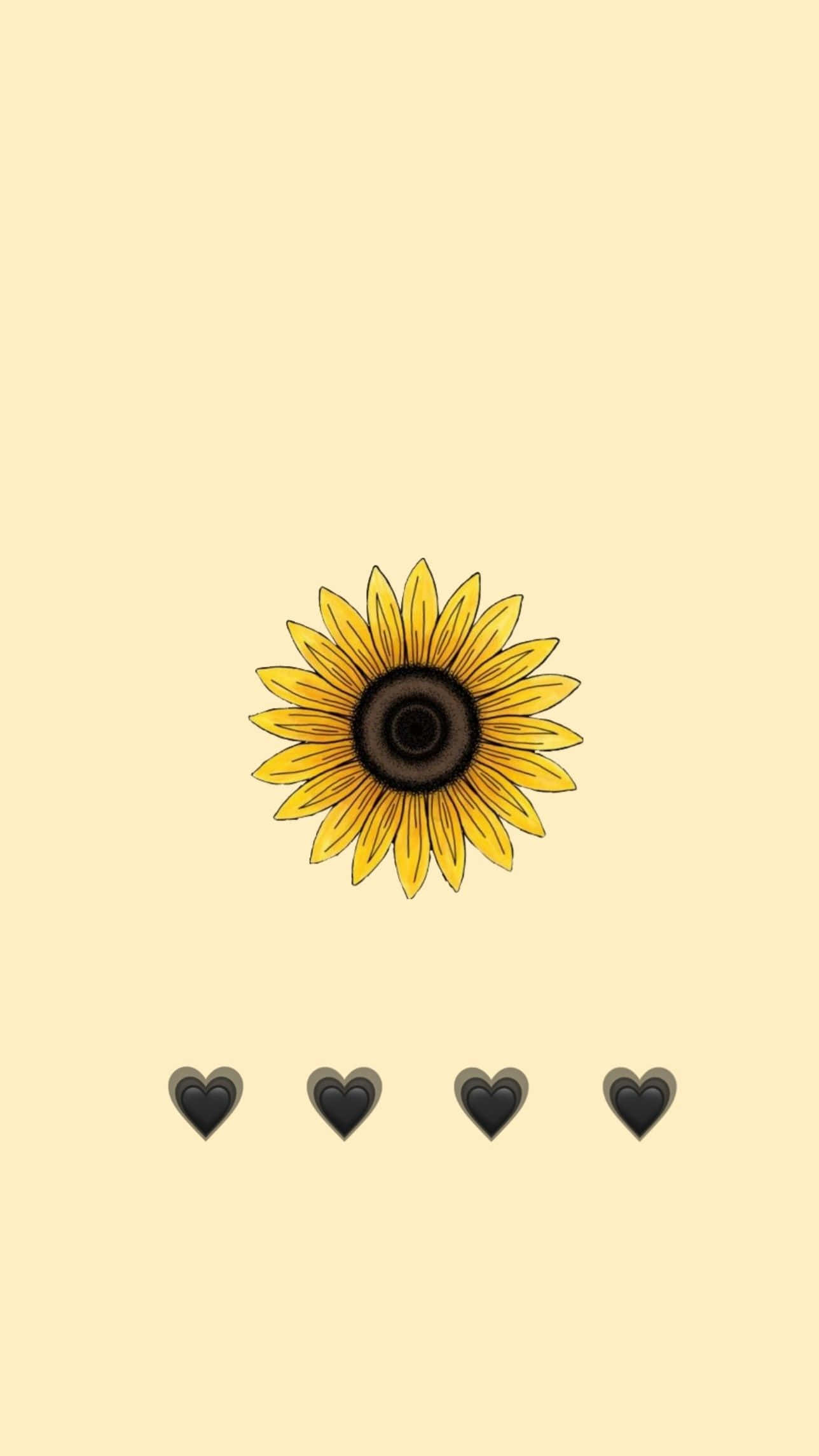 sunflower aesthetic iphone, stylized sunflower, bold yellow petals, Full HD Phone Wallpaper
