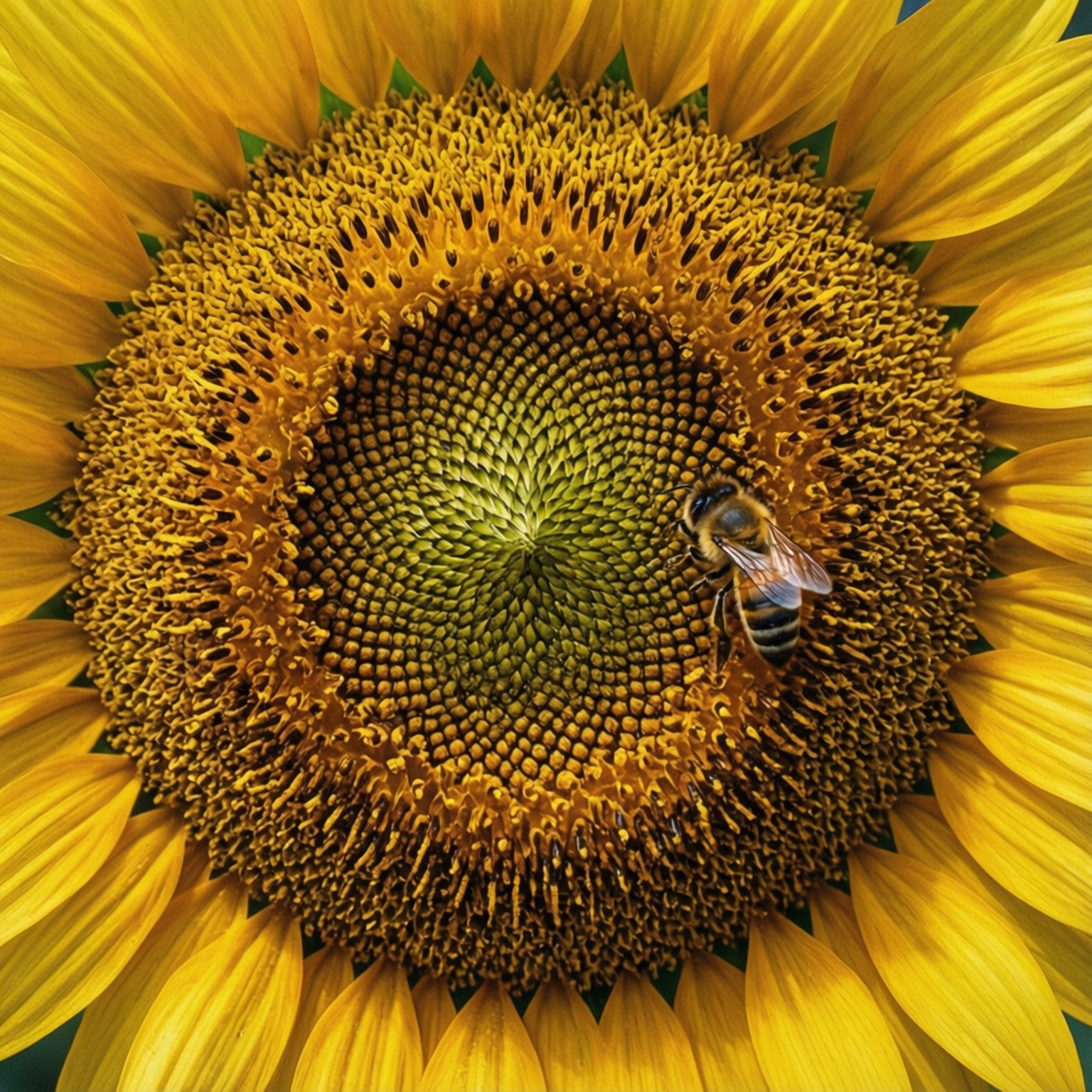 sunflower, bee, nectar, HD Desktop Wallpaper